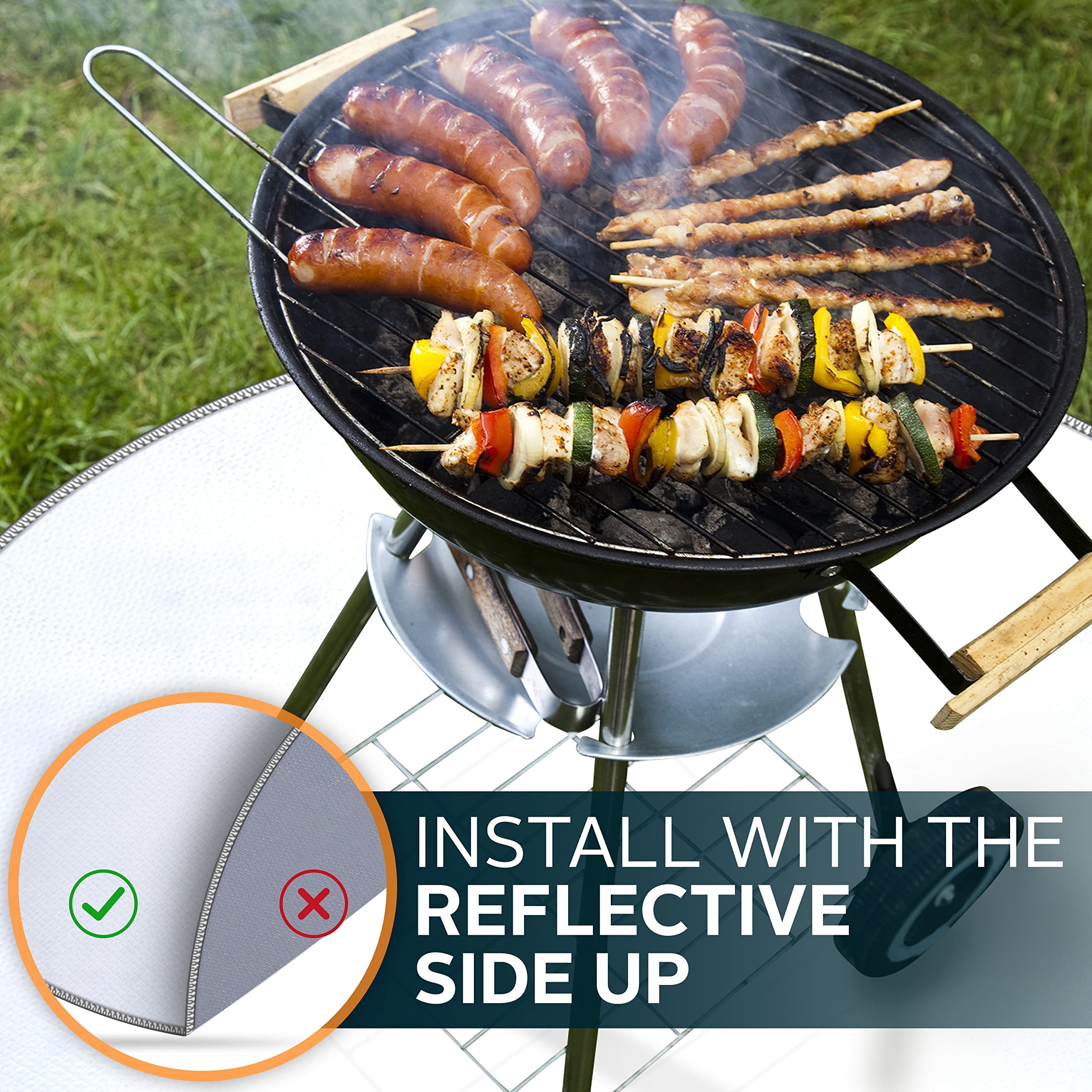 Buy GrillBee Fire Pit Mats for Under Fire Pit Heat Deflector 38" Deck