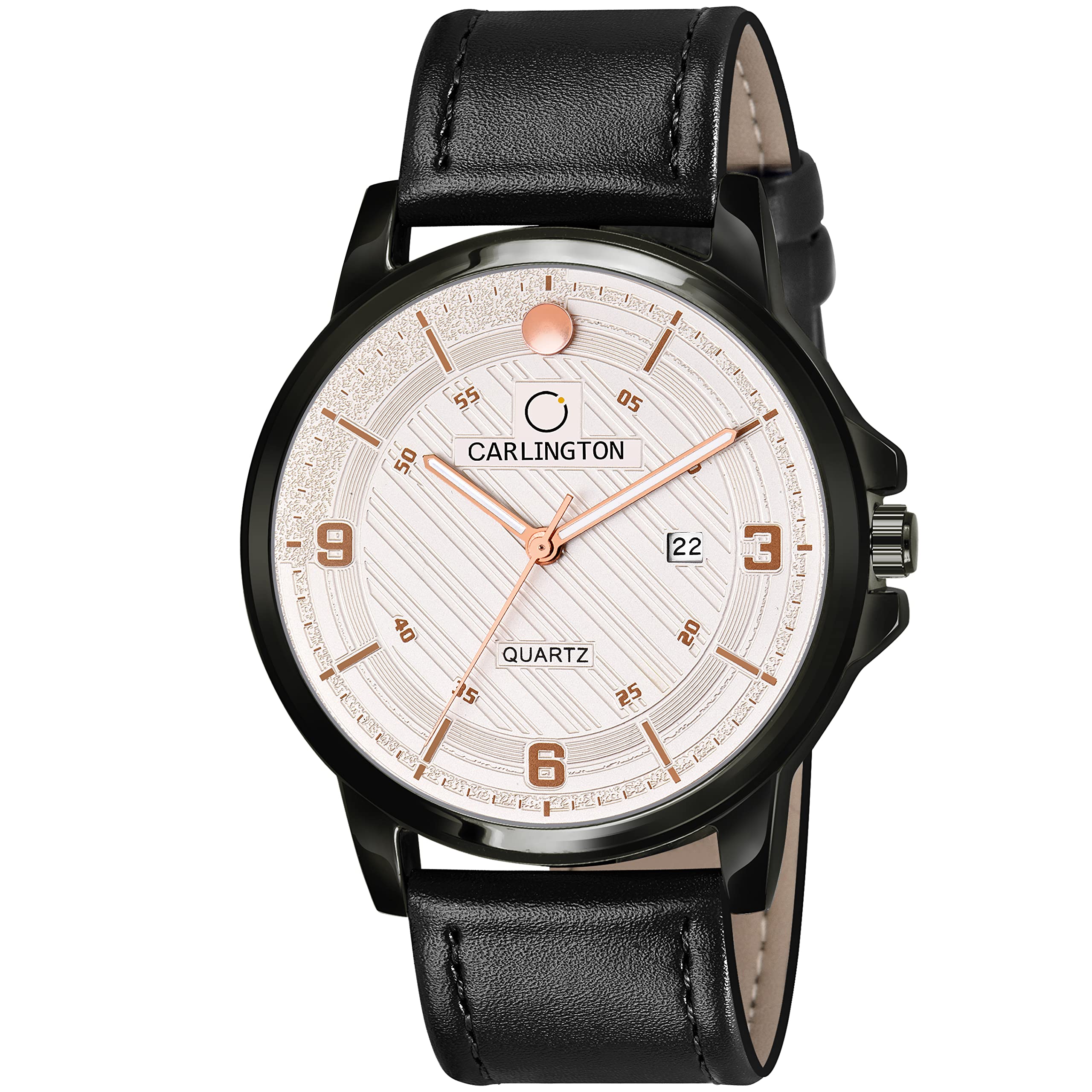 Carlington Analog Watches for Men with Leather Strap - CT 1050