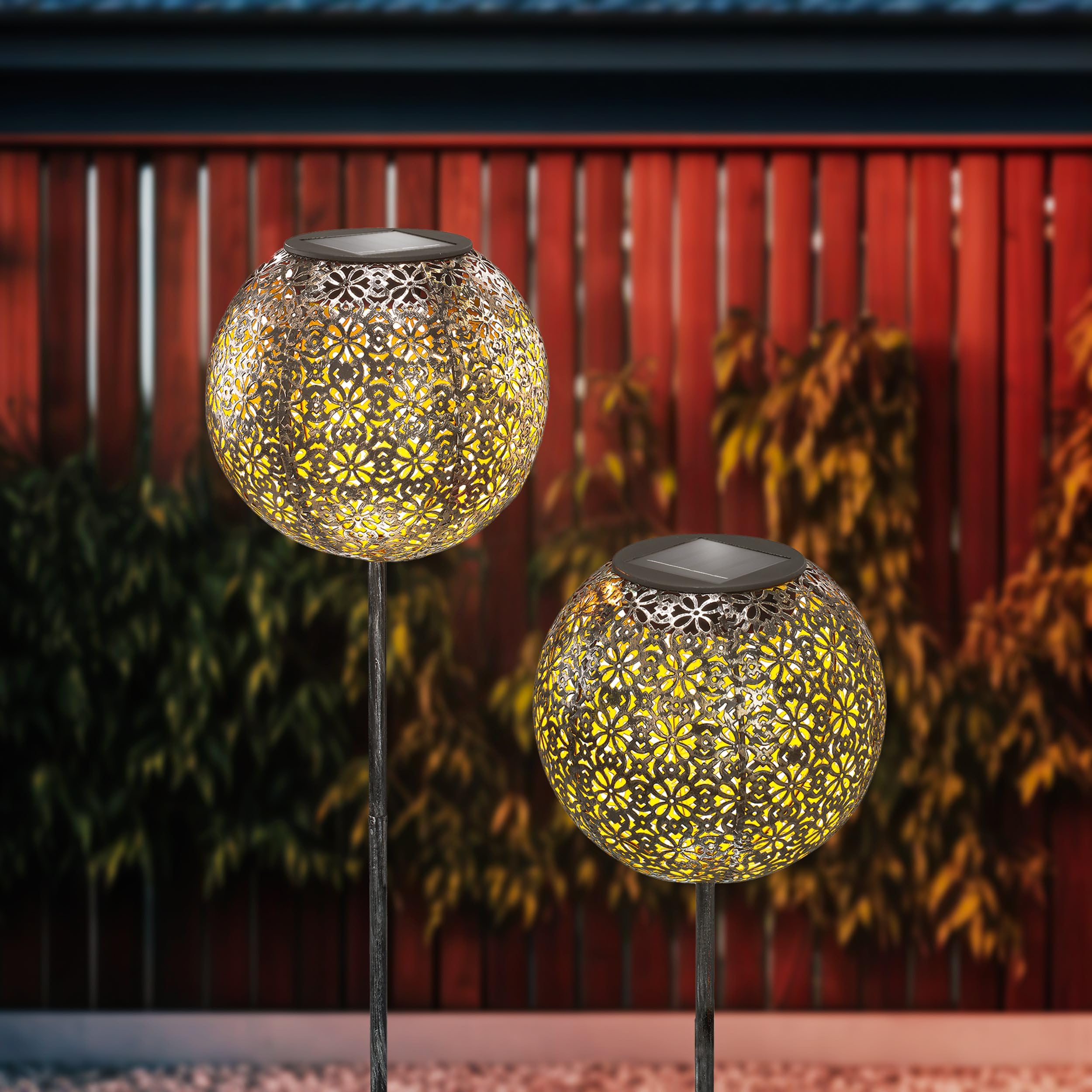 Lumineo Solar Stabbeleuchtung 2er Set – 72 Cm Hoch, Warmweiß, Für Garten & Balkon