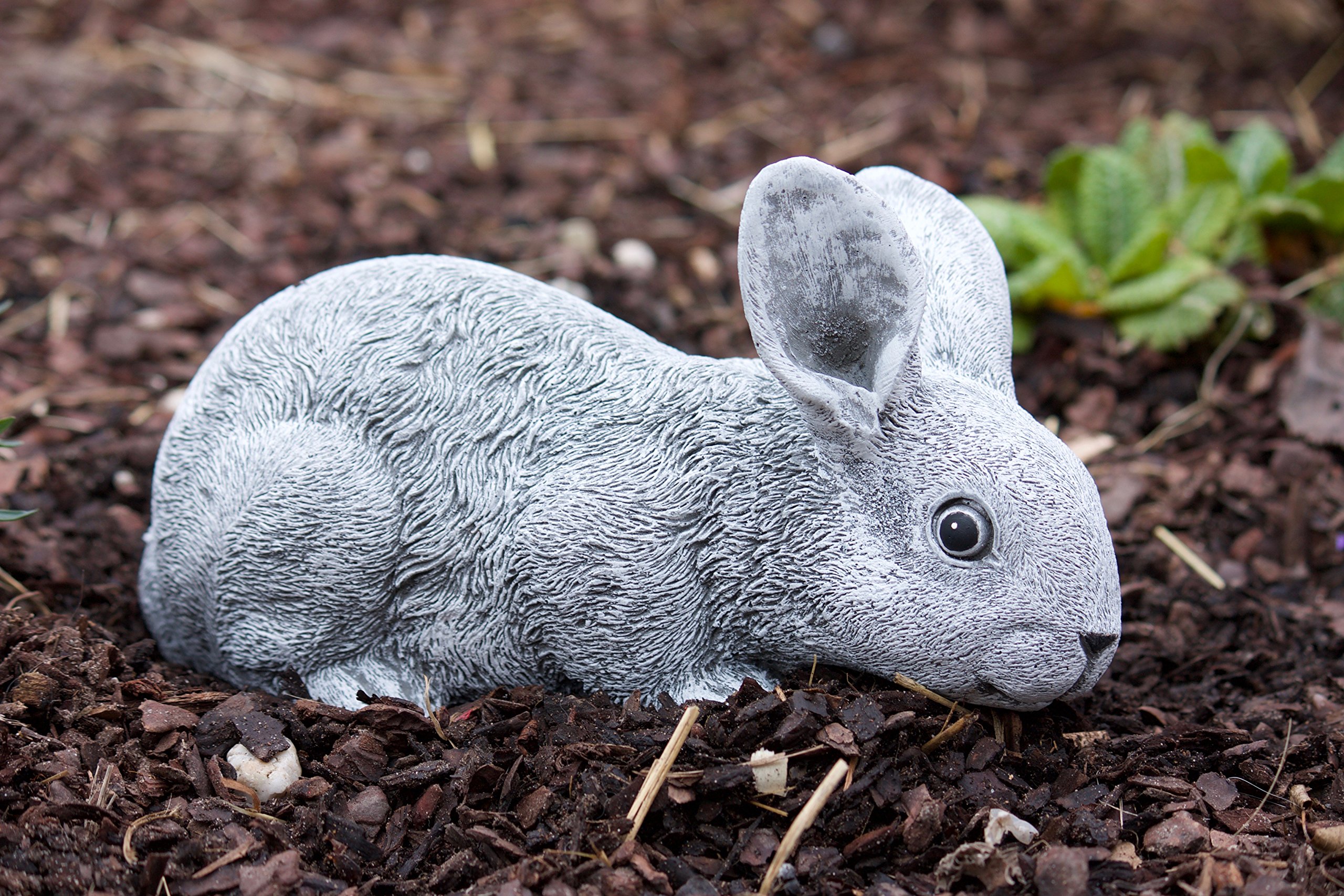 stoneandstyle Steinfigur Hase Langohr, Frost- und wetterfest bis -30°C, massiver Steinguss