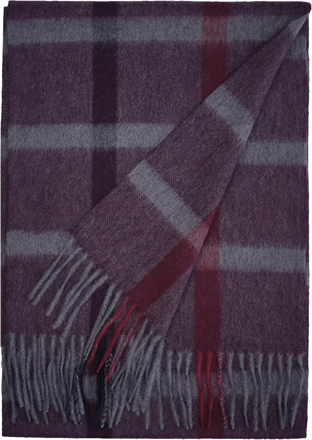 100% Cashmere Scarf with Gift envelope - Plaid Check Tartan Warm Soft Scarf, Gift for Women and Men