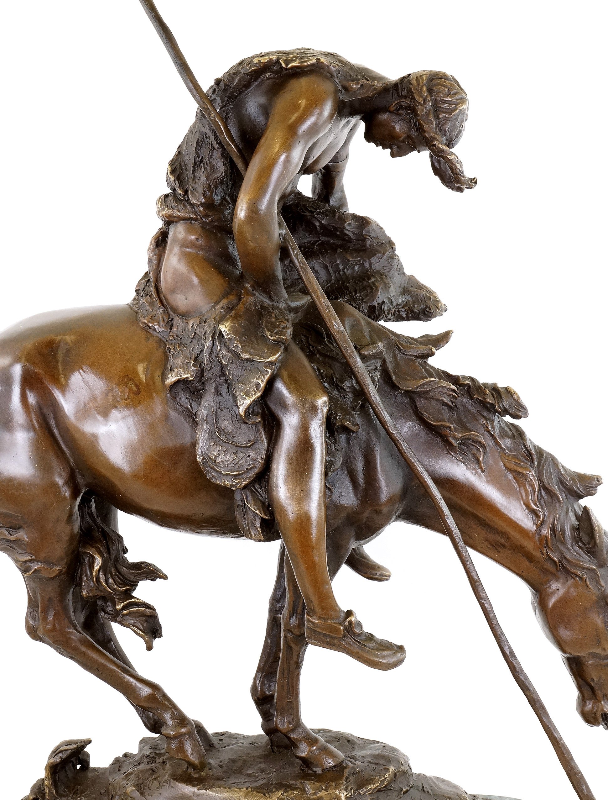 End Of The Trail – Figura de bronce – James Earle Fraser 95429 – Estatua – Figura decorativa, diseño de caballo – Bronce de animales