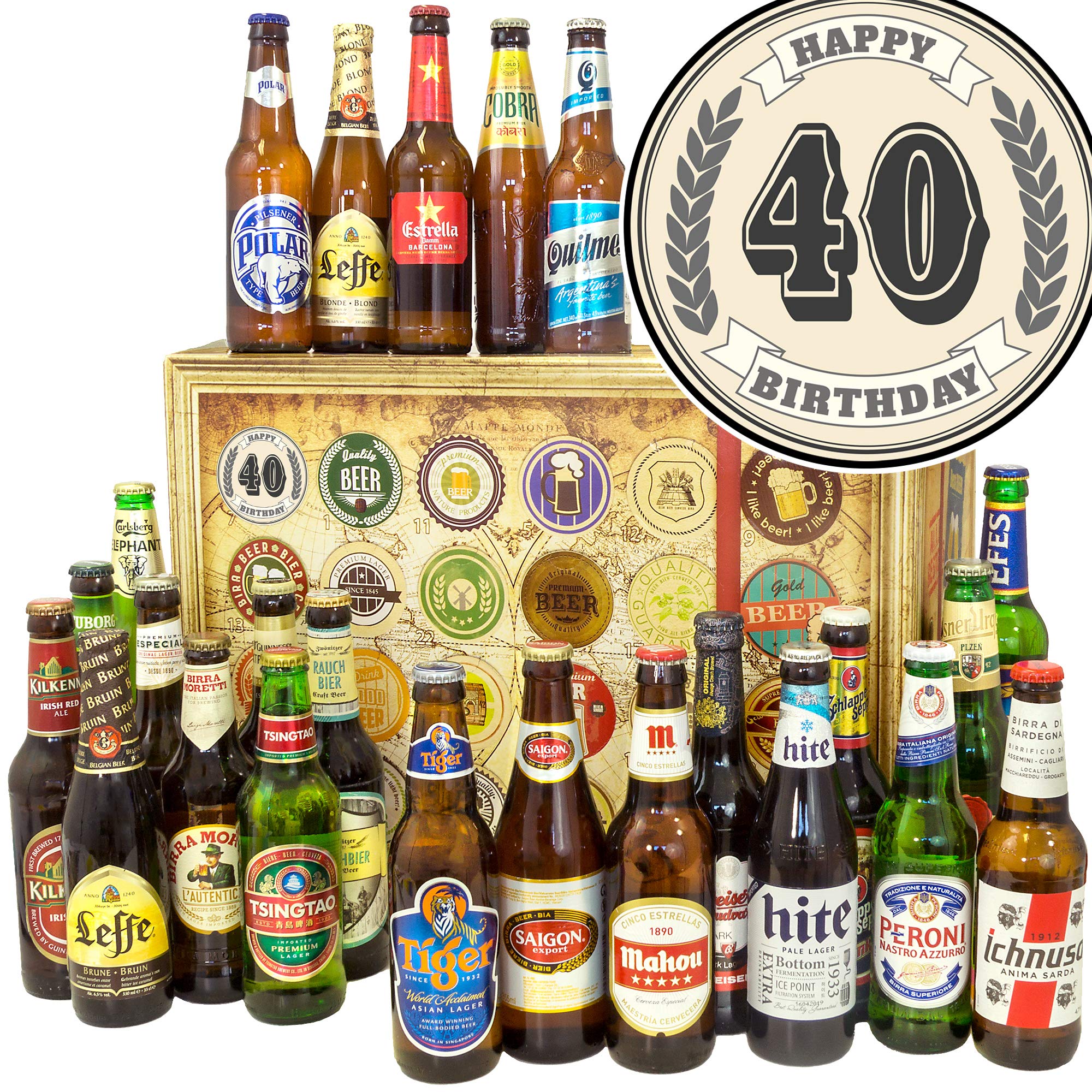 24x Weltbiere - Geschenk zum 40. Geburtstag - auch Weihnachtskalender