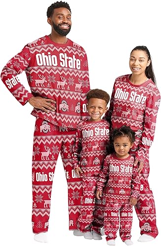 Miniatura 14 de FOCO - Conjunto de pijama familiar a juego con estampado llamativo del equipo de la NCAA, para unisex-adulto