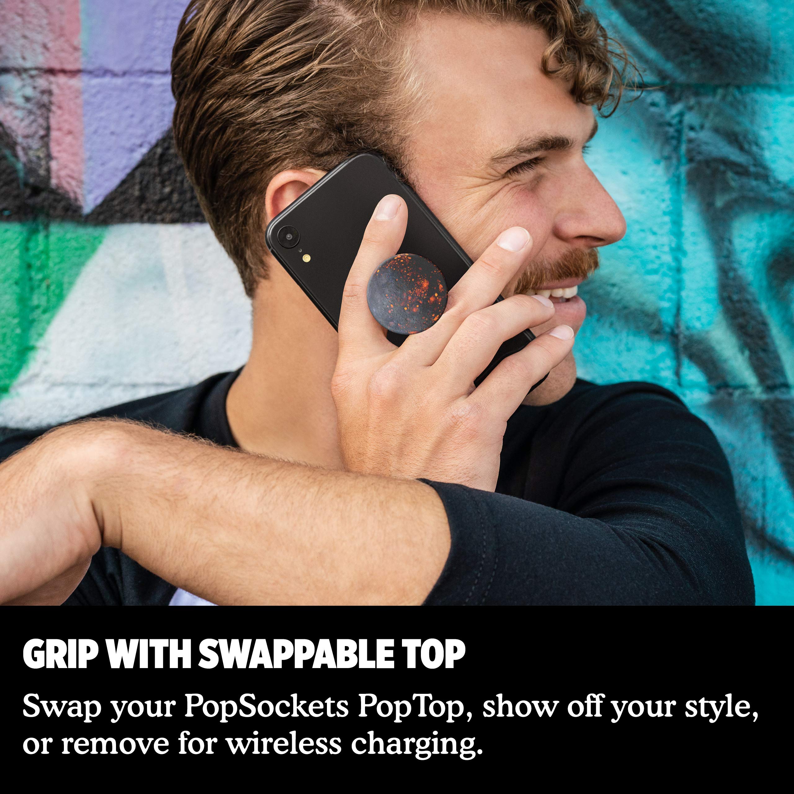 PopSockets PopGrip Star Crossed Lovers - Supporto E Grip Per Smartphone Con Top Intercambiabile