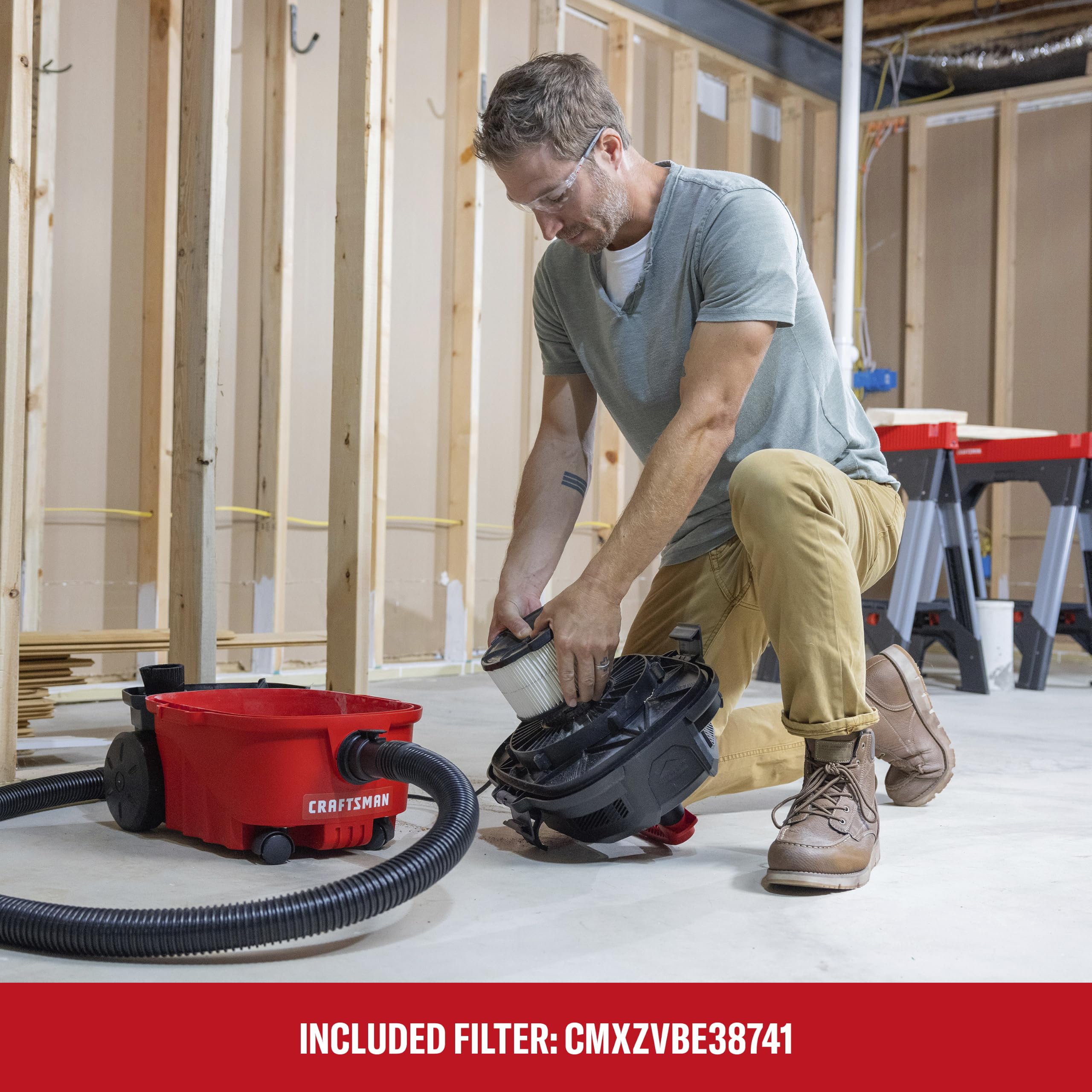 CRAFTSMAN 4 Gallon Wet Dry Vacuum - 5.0 Peak HP -5 CRAFTSMAN 4 Gallon Wet Dry Vacuum - 5.0 Peak HP -5