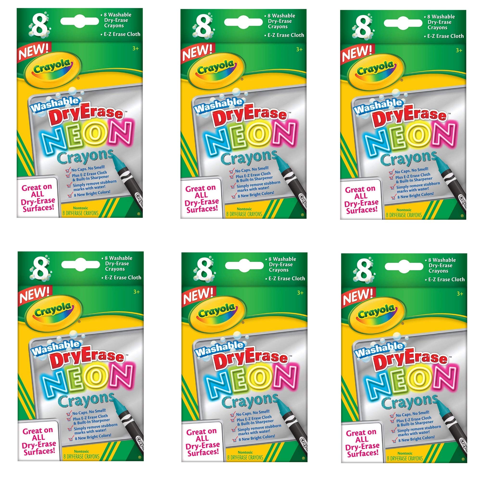 Buy Crayola; DryErase Neon Crayons; Art Tools; 8 Count; Washable