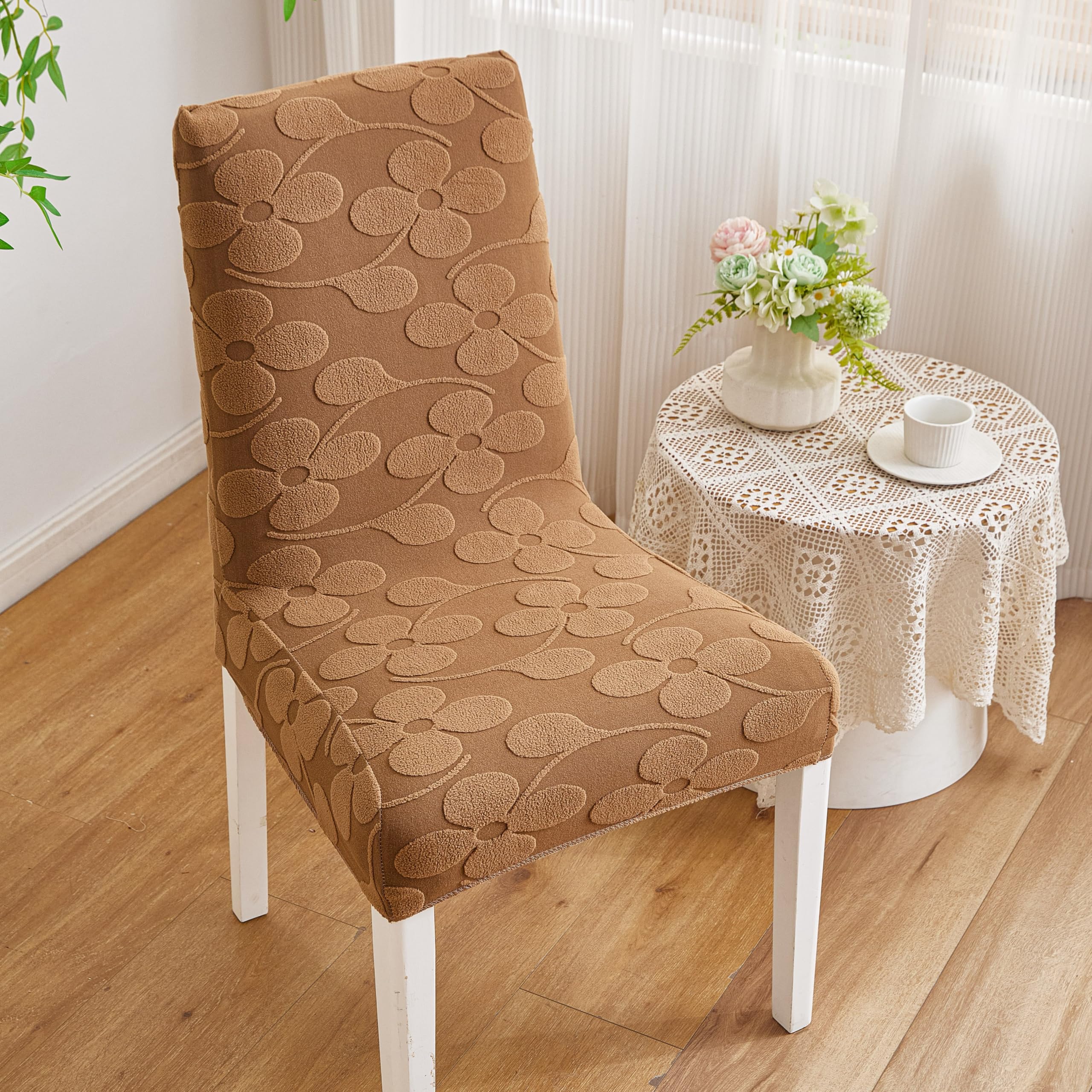Protect Dining Chairs with Jacquard Seat Covers -14 Protect Dining Chairs with Jacquard Seat Covers -14