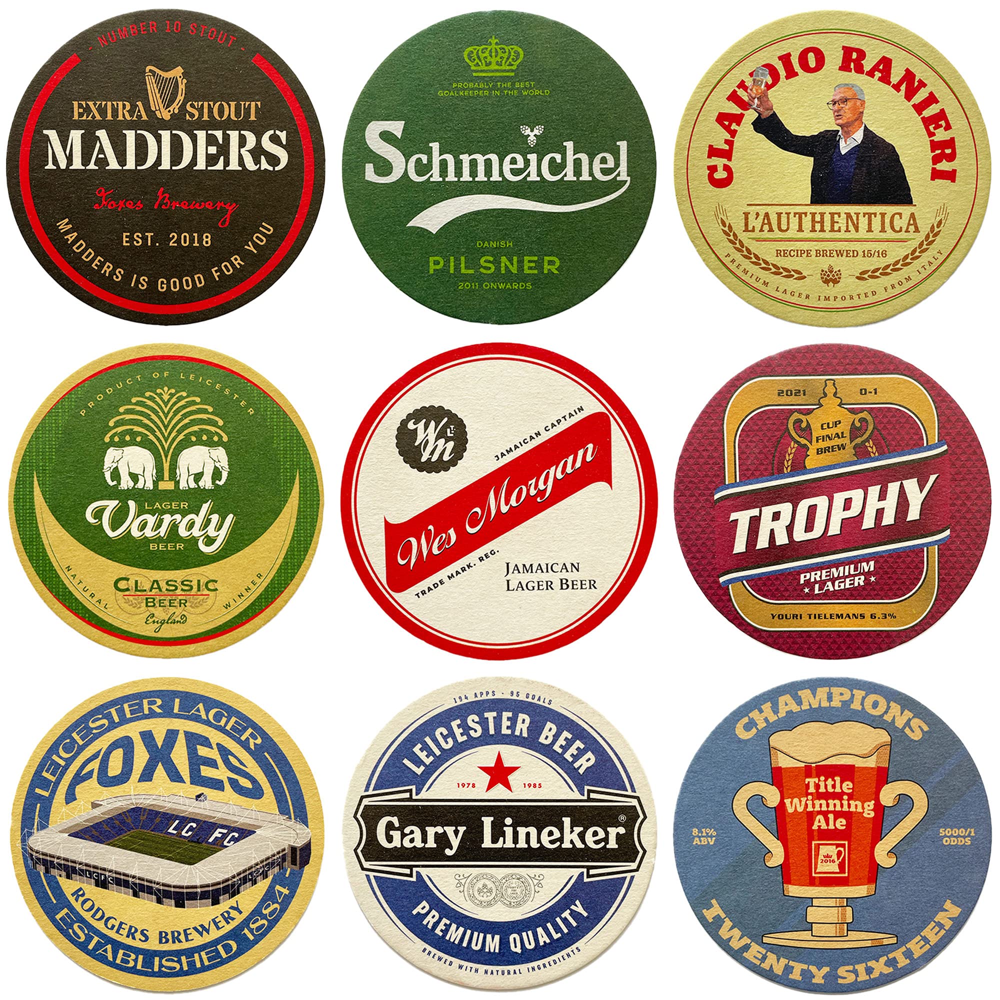 Sets de table pour bière Leicester anti trace humidité meuble