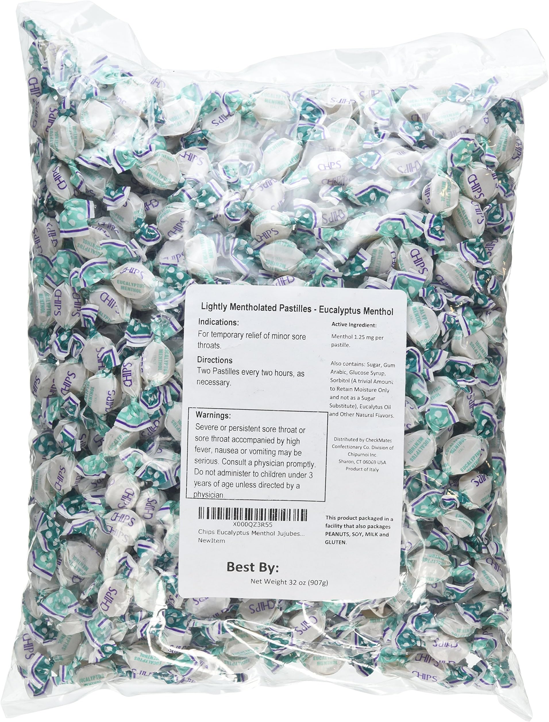 Chips Eucalyptus Menthol Jujubes 2lb Candy Grocery