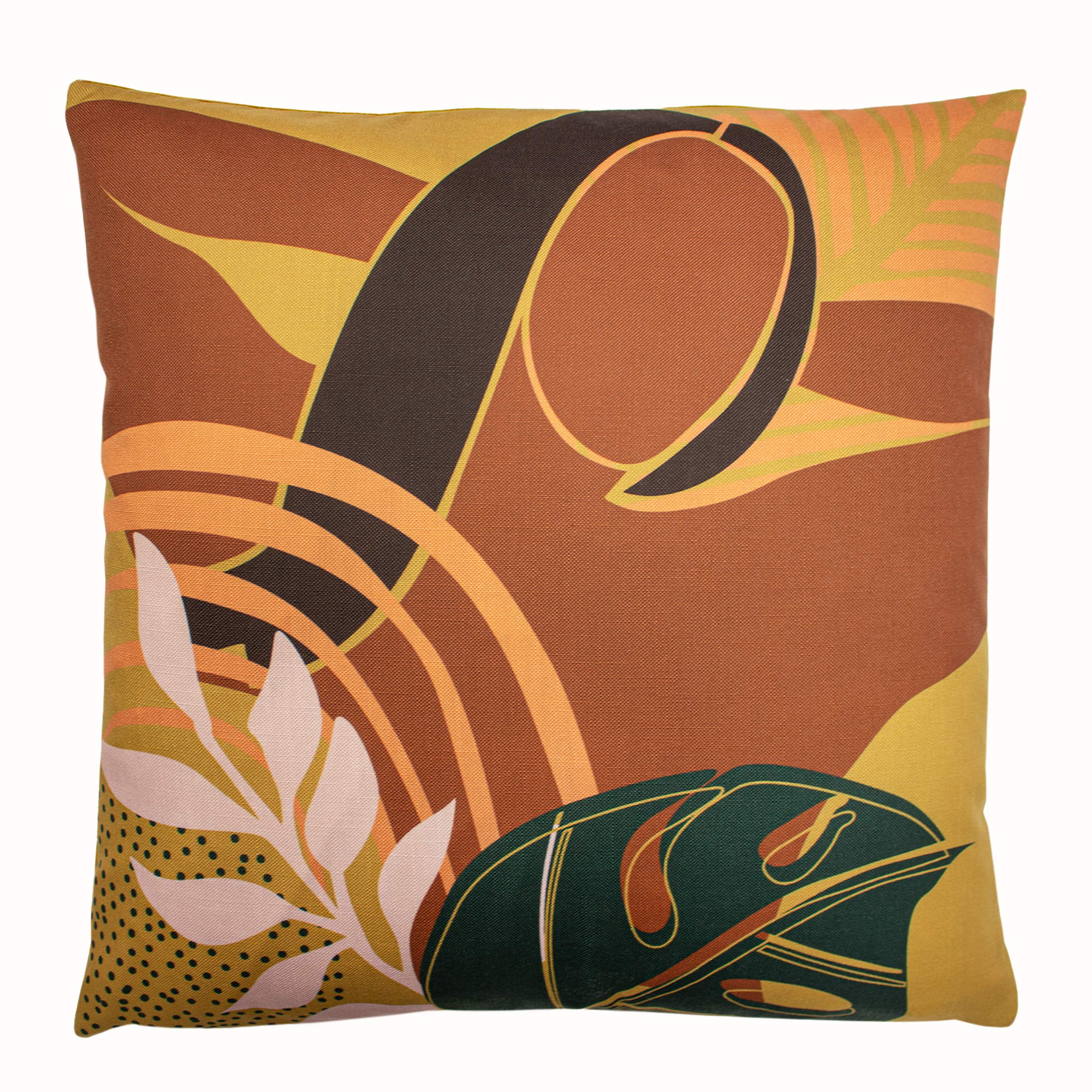 Furn. Vida Abstract Floral Polyester Filled Cushion from B&Q