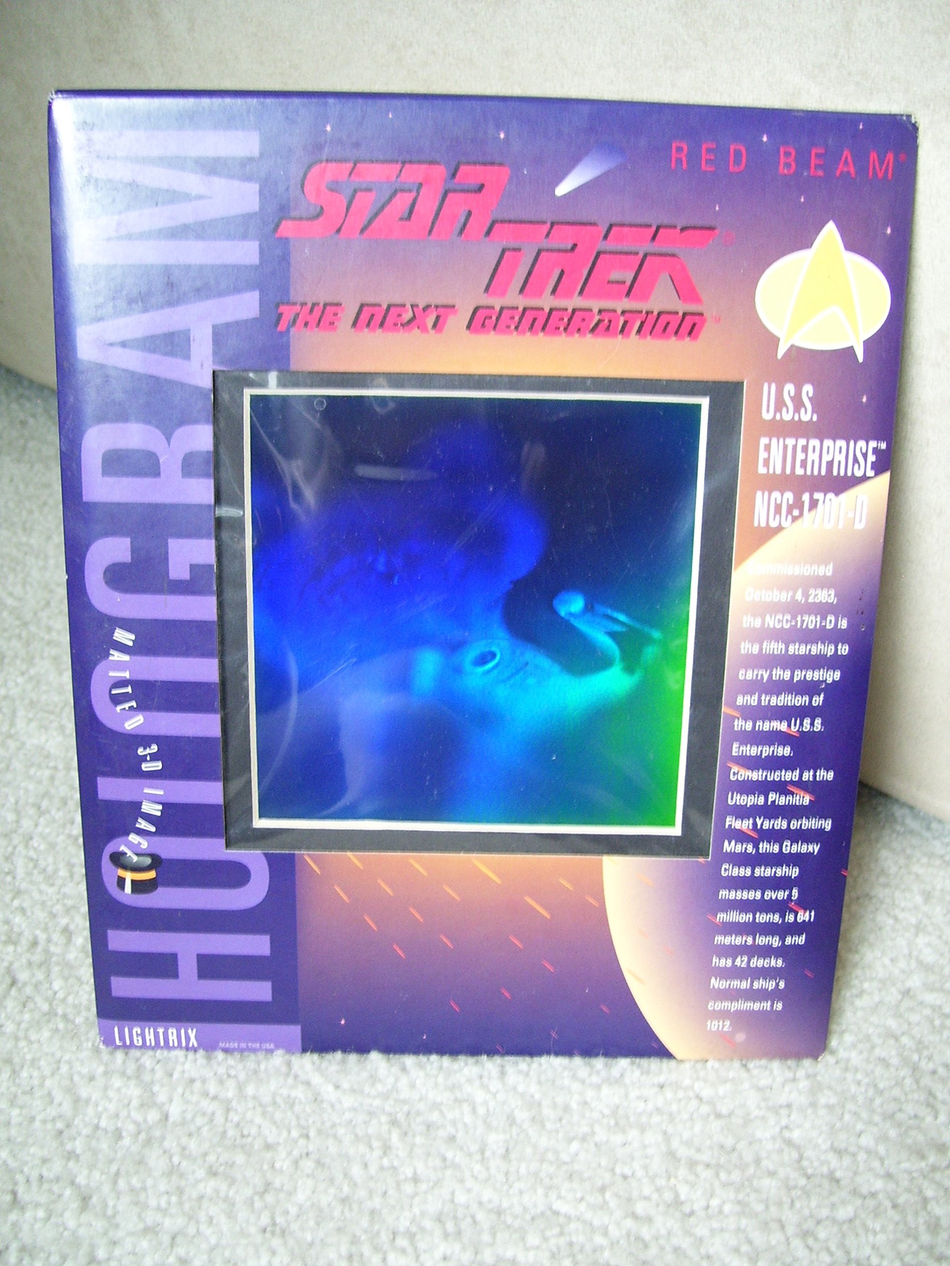 Star Trek Next Generation U.S.S. Enterprise Red Beam Hologram