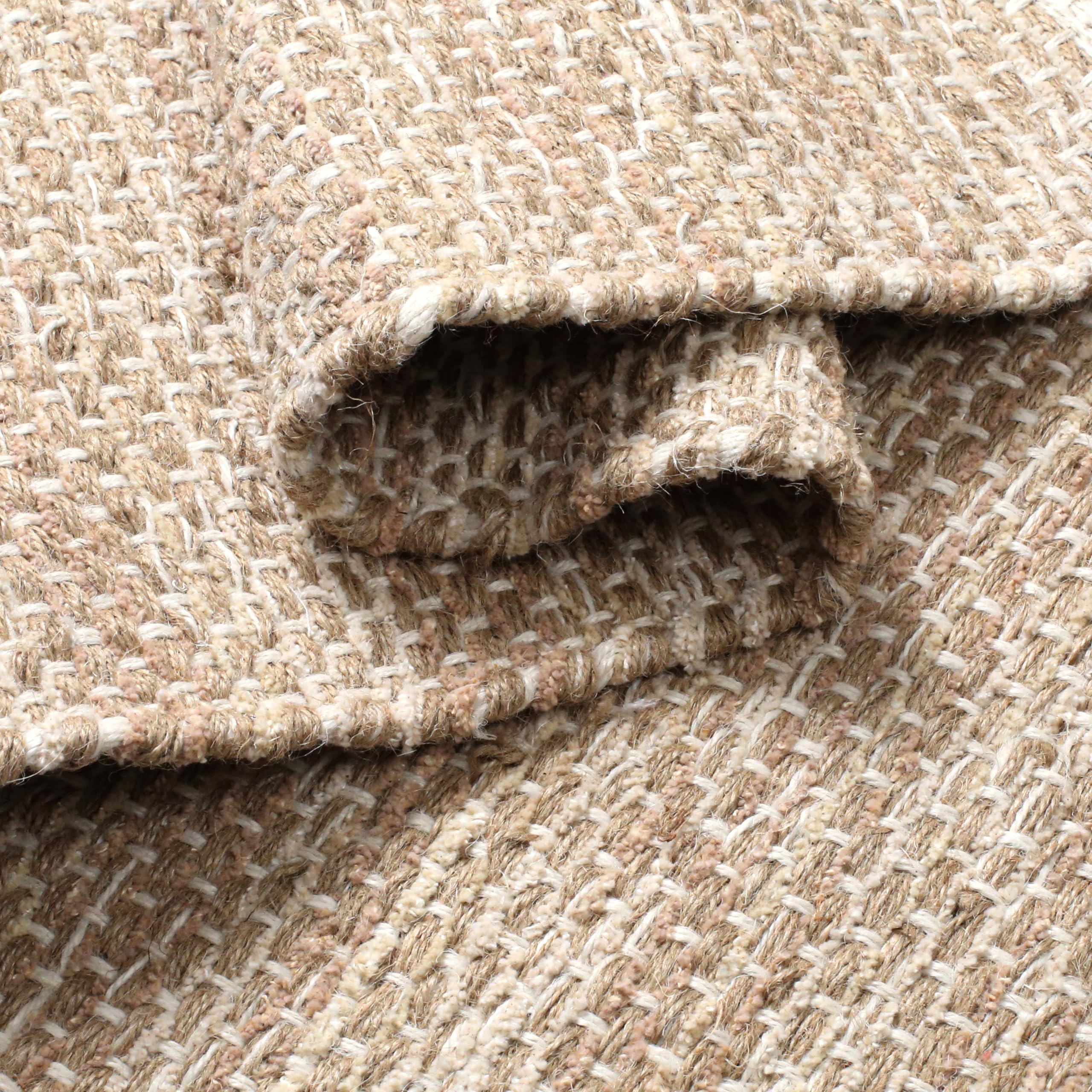 Hausattire Tapis tissé en jute naturel 61 x 91 cm – Petit tapis rustique bohème pour salon, chambre à coucher, cuisine, entrée | Tapis de salle de bains décoratif rustique pour intérieur et extérieur