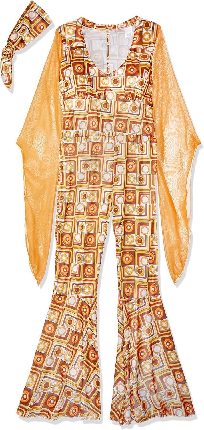 Fun World Disfraz de discoteca para mujer, Multi Color