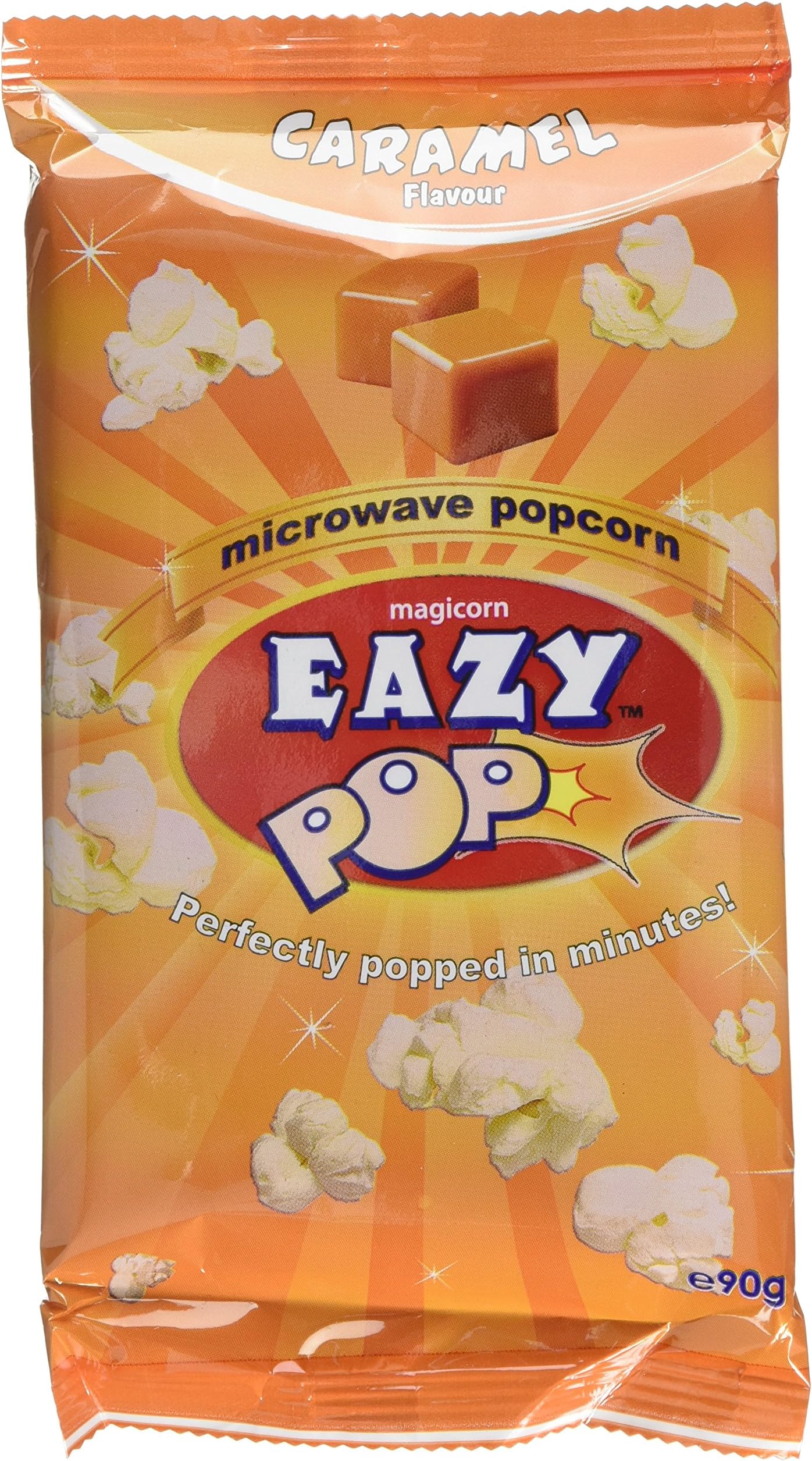 Eazypop Microwave Popcorn Caramel Flavour 90 g (Pack of 16)