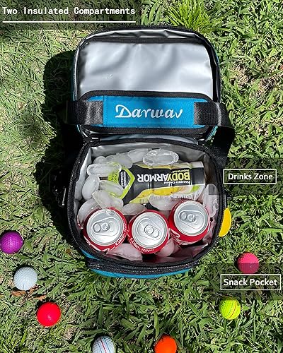 Miniatura 4 de Enfriador de golf, bolsa térmica suave con aislamiento para 12 latas, se adapta al carrito de golf