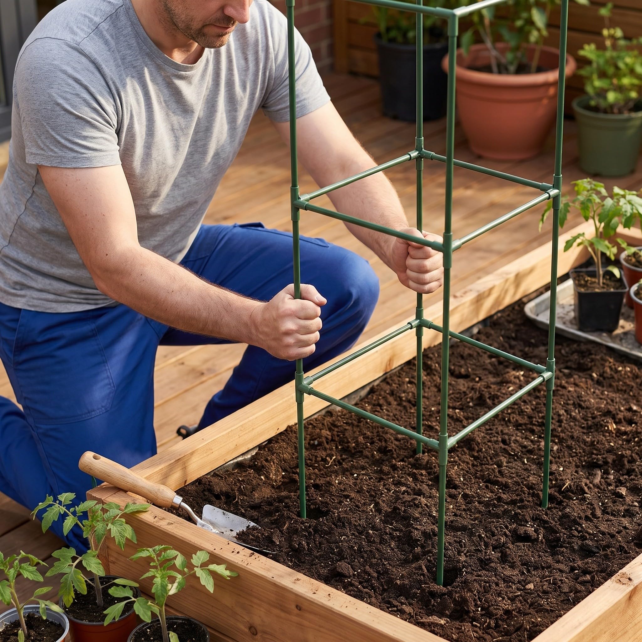 Toddmomy Tuteur à tomates, Cage de 150 cm pour la Croissance des Plants de