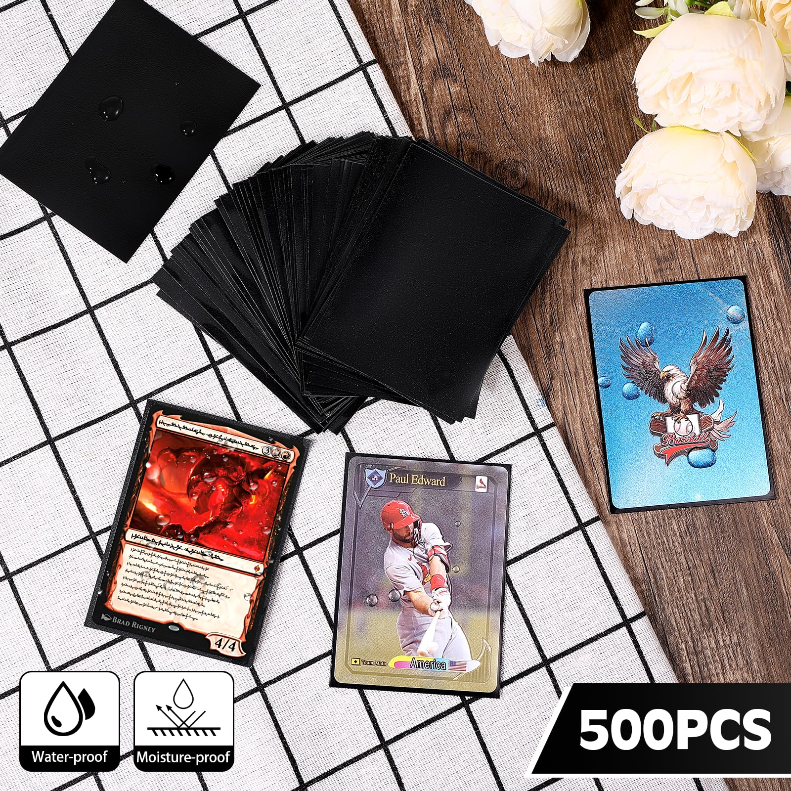 500 Custodie Interne Trasparenti Per Carte Collezionabili - Resistenti Agli Acidi, Perfette Per MTG, TCG, Baseball E Carte Sportive