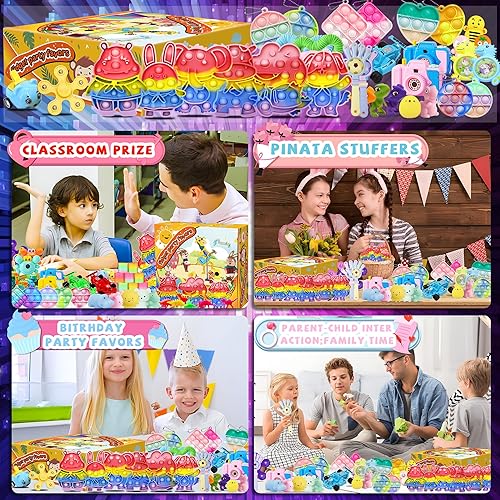 Miniatura 4 de Más de 1000 piezas de recuerdos de fiesta para niños, paquete de juguetes para ansiedad, rellenos de calcetines de San Valentín, regalo de