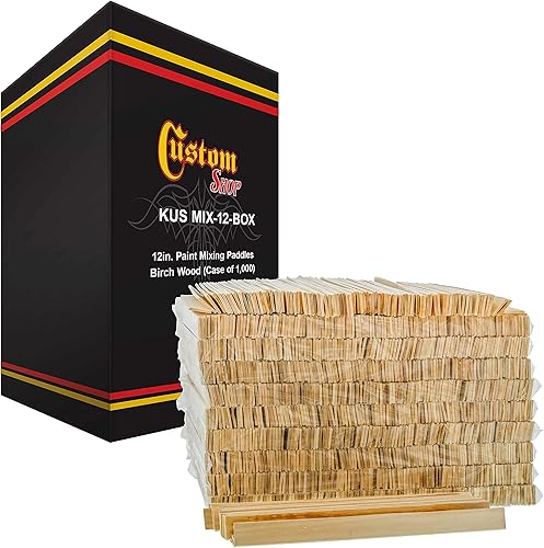 Custom Shop Agitadores para manualidades y pintura, 12 pulgadas, madera de alta calidad, caja completa de 1000 unidades