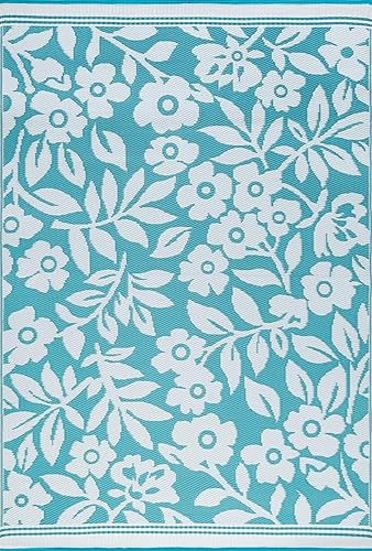 Miniatura 6 de Alfombra reversible de plástico, resistente al agua, para exteriores, 8 x 10 pies, para patio, terraza, porche, campamento, caravana, resistente a