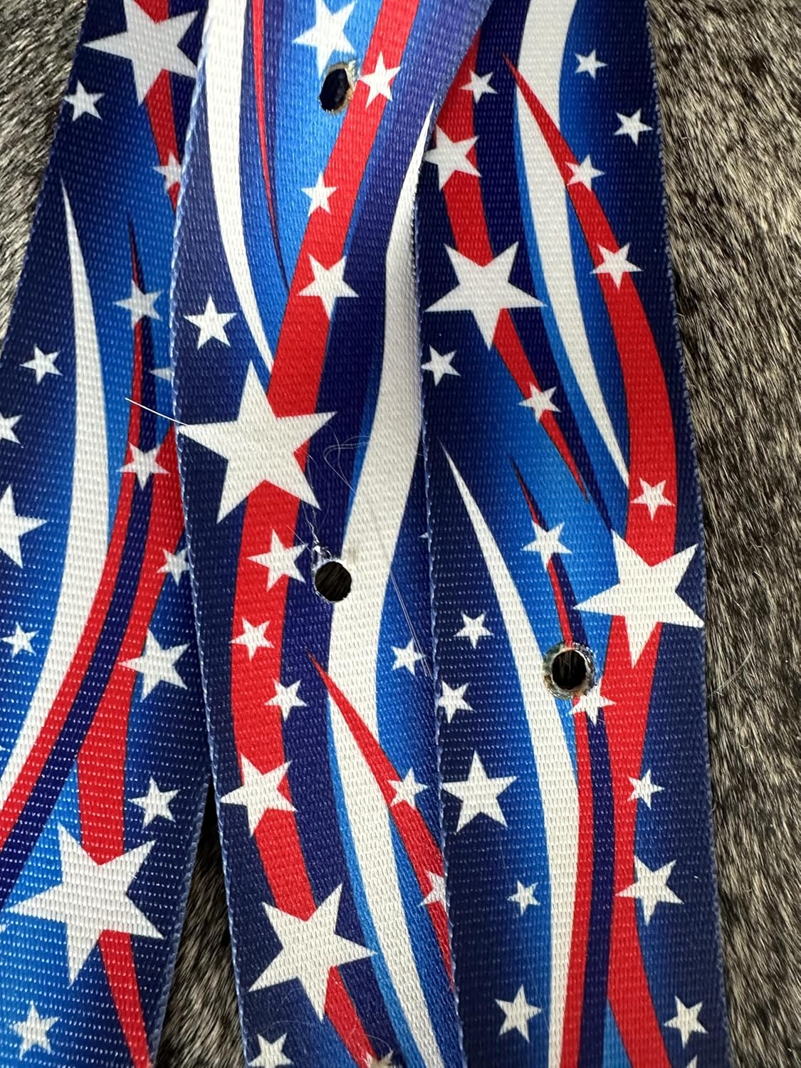 Stars and Stripes Cinch Strap Set Latigo Double Off Billet Patriotic Horse tack