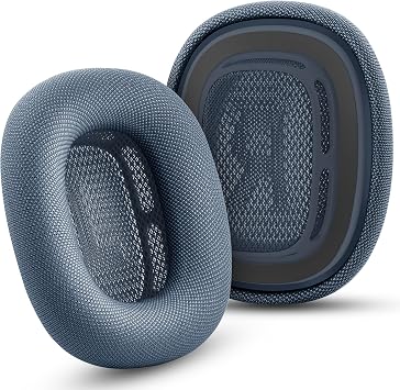 Replacement Ear Cushions for Apple AirPods Max 1 & 2 Upgraded Memory Foam Pads with Durable Fabric,Sound Insulation and Noise Reduction,Strong Magnetic Fit,Sweat-Resistant,Breathable ComfortBlue
