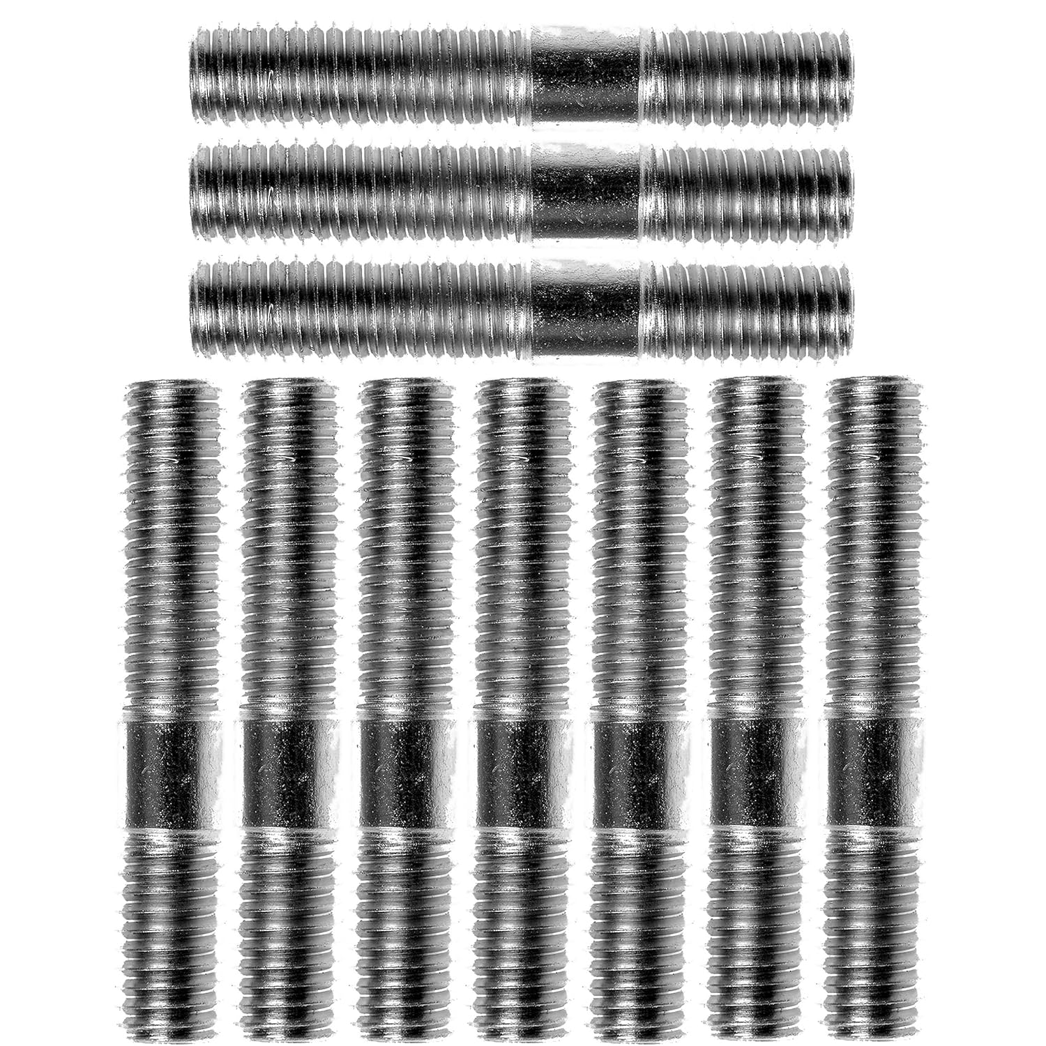 APDTY 786462 Double Ended Stud - M10-1.50 X 27mm and M10-1.50 X 12mm