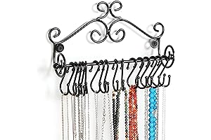 MyGift Jewelry Organizer: Wall-Mounted Necklace Display