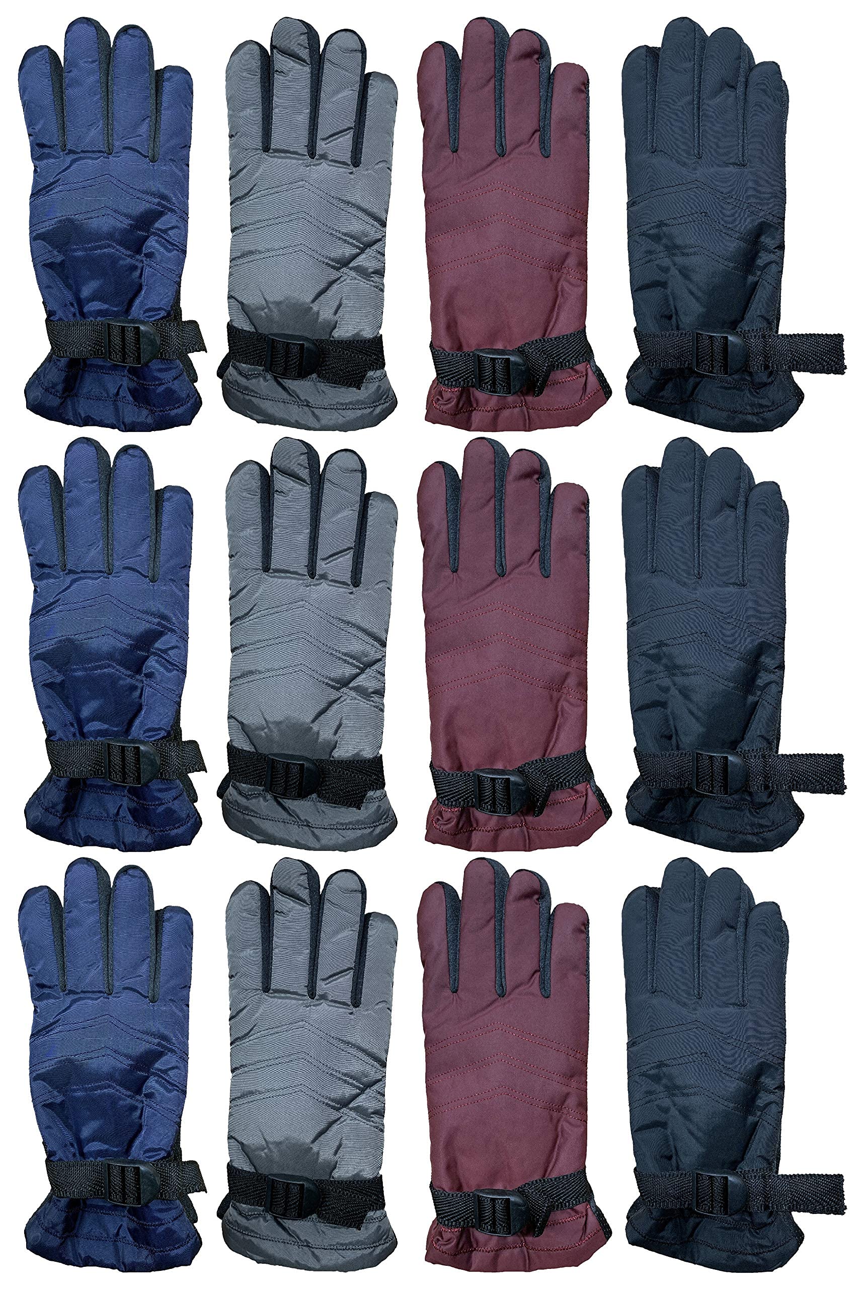 Yacht &amp; Smith Winter Ski Gloves Fleece Lined Adjustable Strap Water Resistant Men Woman Kids
