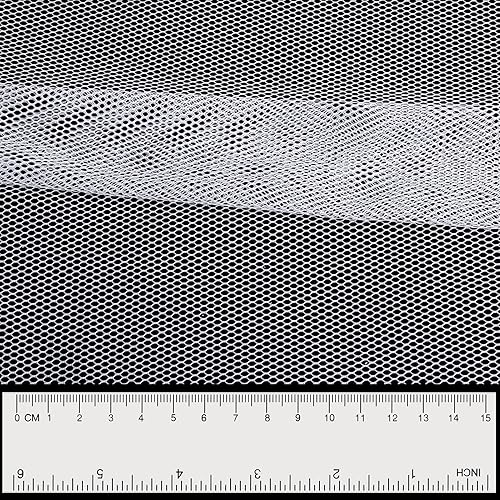 Miniatura 4 de Pllieay Tela de malla blanca de 29.5 x 59 pulgadas, ligeramente elástica para bolsillo de mochila y correas, ropa de red, bolsa de malla y bolsa de