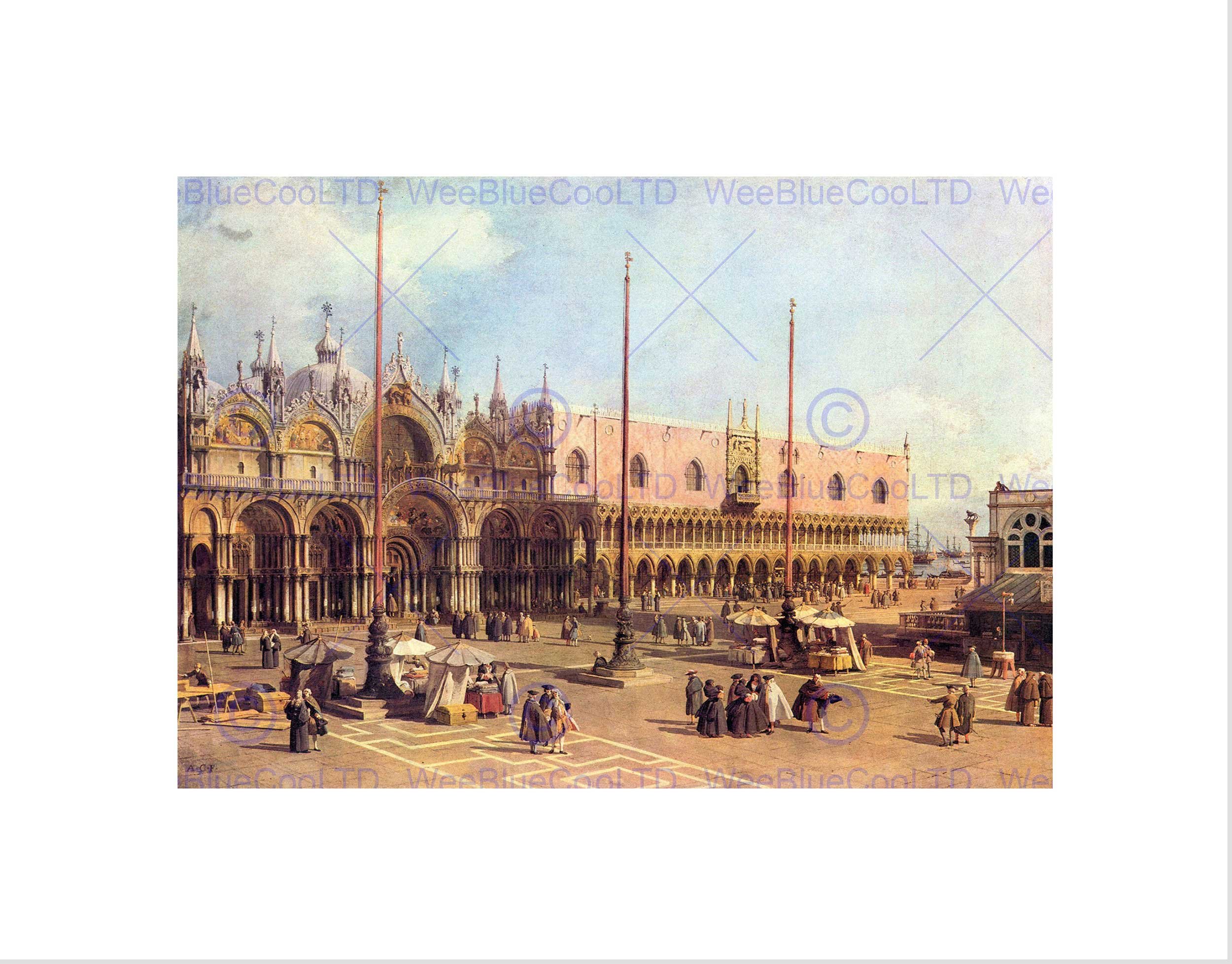 Wee Blue Coo Canaletto La Piazza San Marco Old Master Wall Art Print
