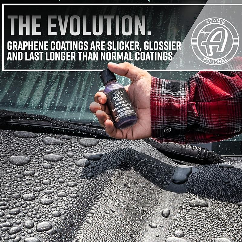 Adam's Polishes UV Graphene Ceramic Coating - 10H Ceramic Coating for Cars W/UV Glow Technology | 7+ Years of Protection | Apply After Car Wash Clay Bar Car Buffer Polisher | Boat RV Motorcycle 60ml