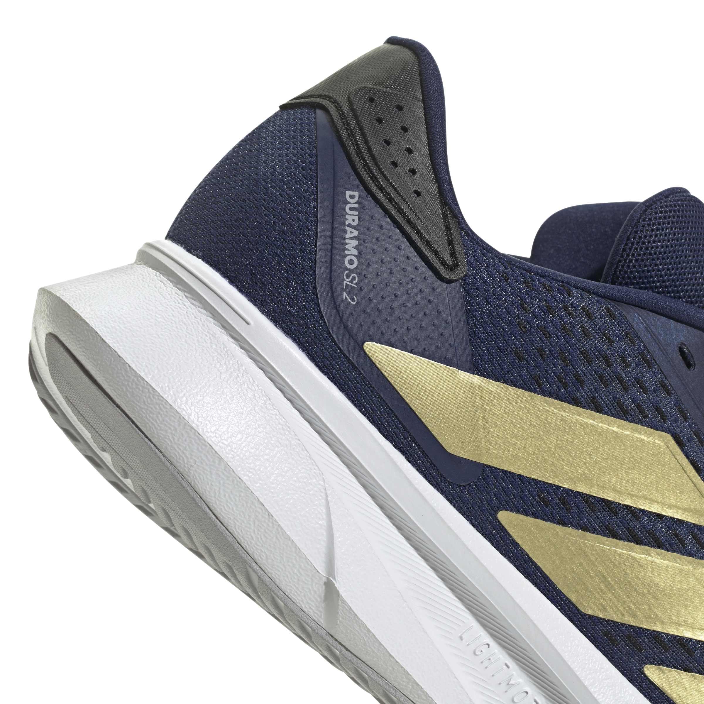 adidas Kobiety DURAMO SL 2 Running Shoes, dark blue/gold met./halo silver, 44 EU