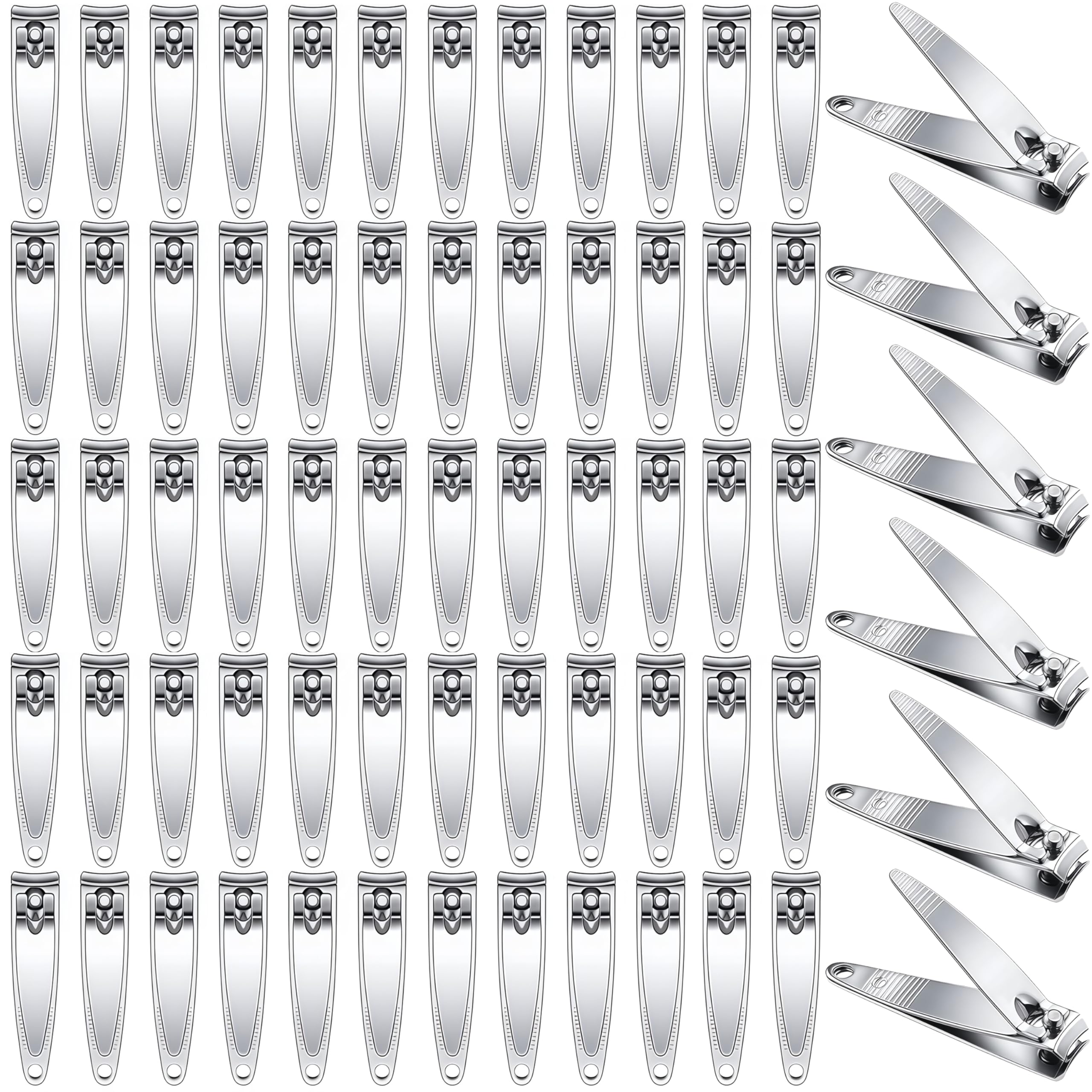 100 cortaúñas de dedos, kit de cortaúñas de acero inoxidable grueso, juego de cortadores de uñas portátiles para adultos, hombres y mujeres