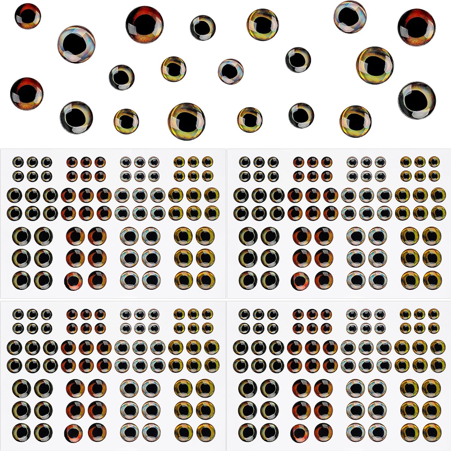 3D/4D Fishing Lure Eyes Realistic Holographic Fishing Eyes Bait Making Kit