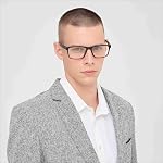 acavefox 4 Pack Reading Glasses Men 2.0 Reader Computer Blue Light Blocking | Fashion Comfortable Eyeglasses with Spring Hinge, Accurate 2.0 Magnification, Anti UV, Lightweight and Sturdy