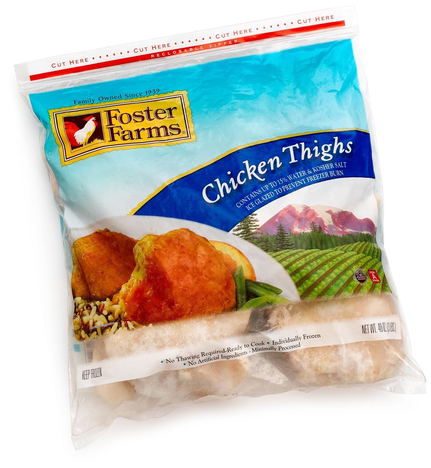 Frozen, Foster Farms, Chicken Thigh IFF, 3 lb Everything