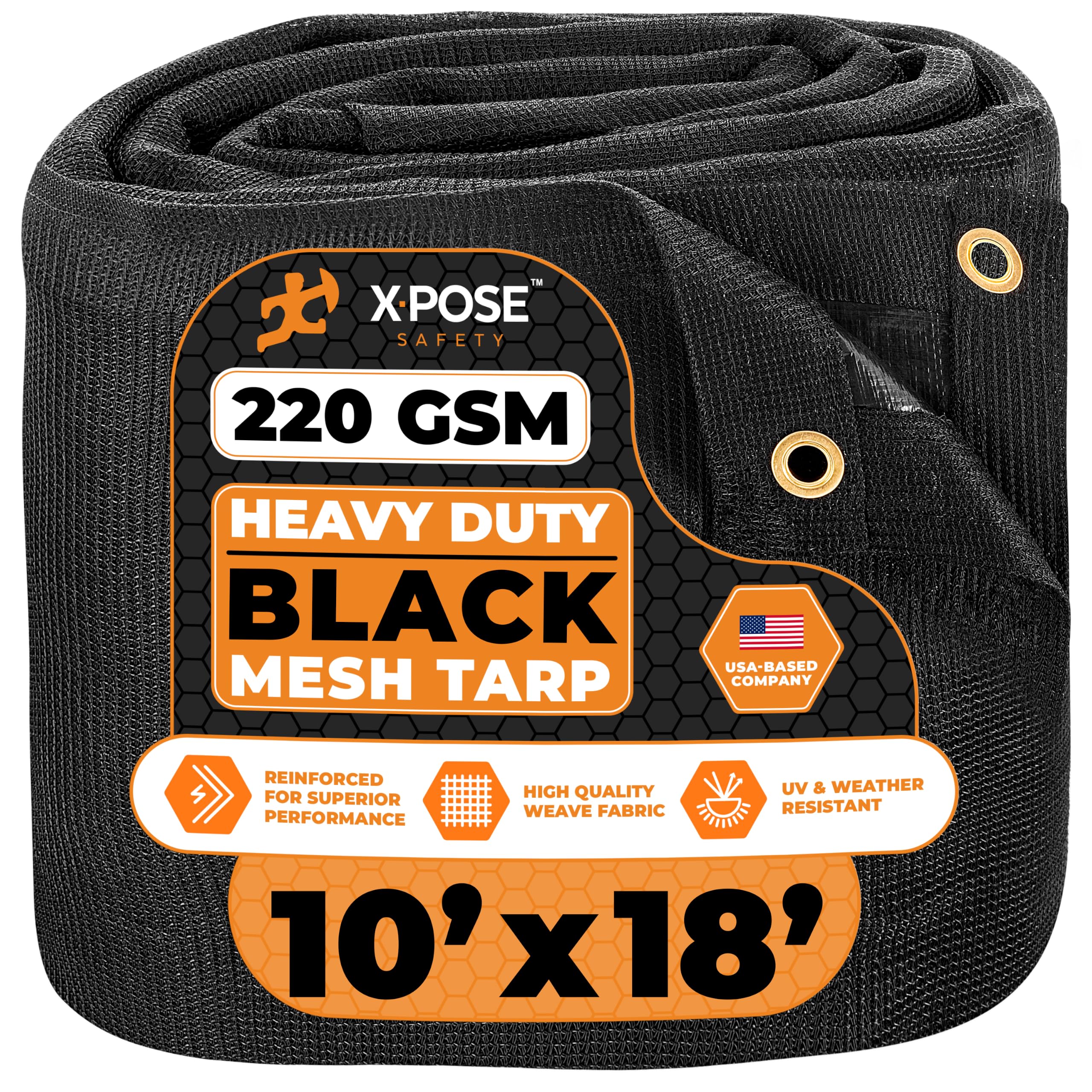 mesh tarp Xpose Safety Heavy Duty – 10' x 18' Multipurpose Black Protective Cover with Air Flow Sale % Laufbekleidung Size:US11.5/EU6 or RV to ensure ROCKBROS Road Bicycle Pedals