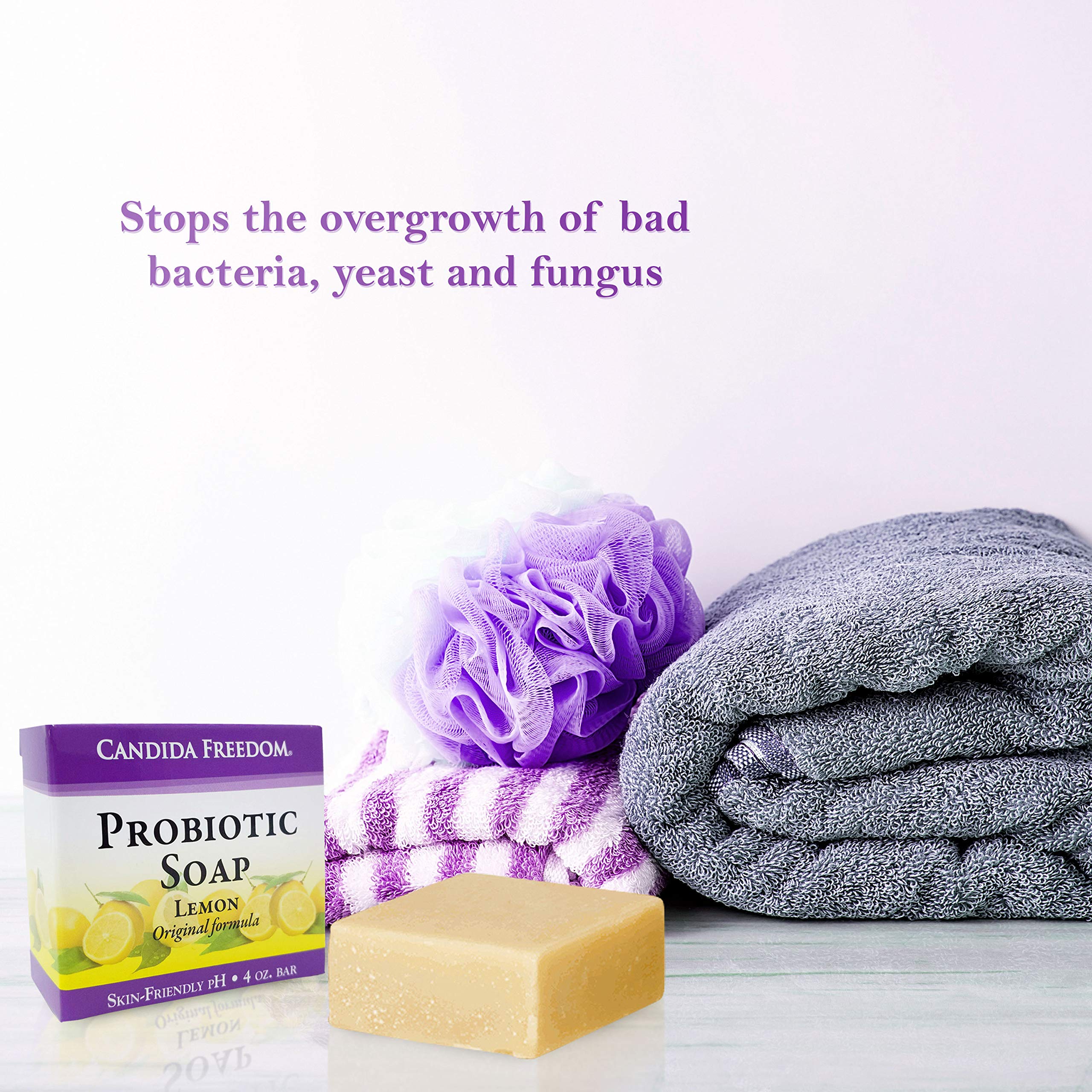 Candida Freedom 100 Natural Probiotic Soap Anti fungal Soap for Skin