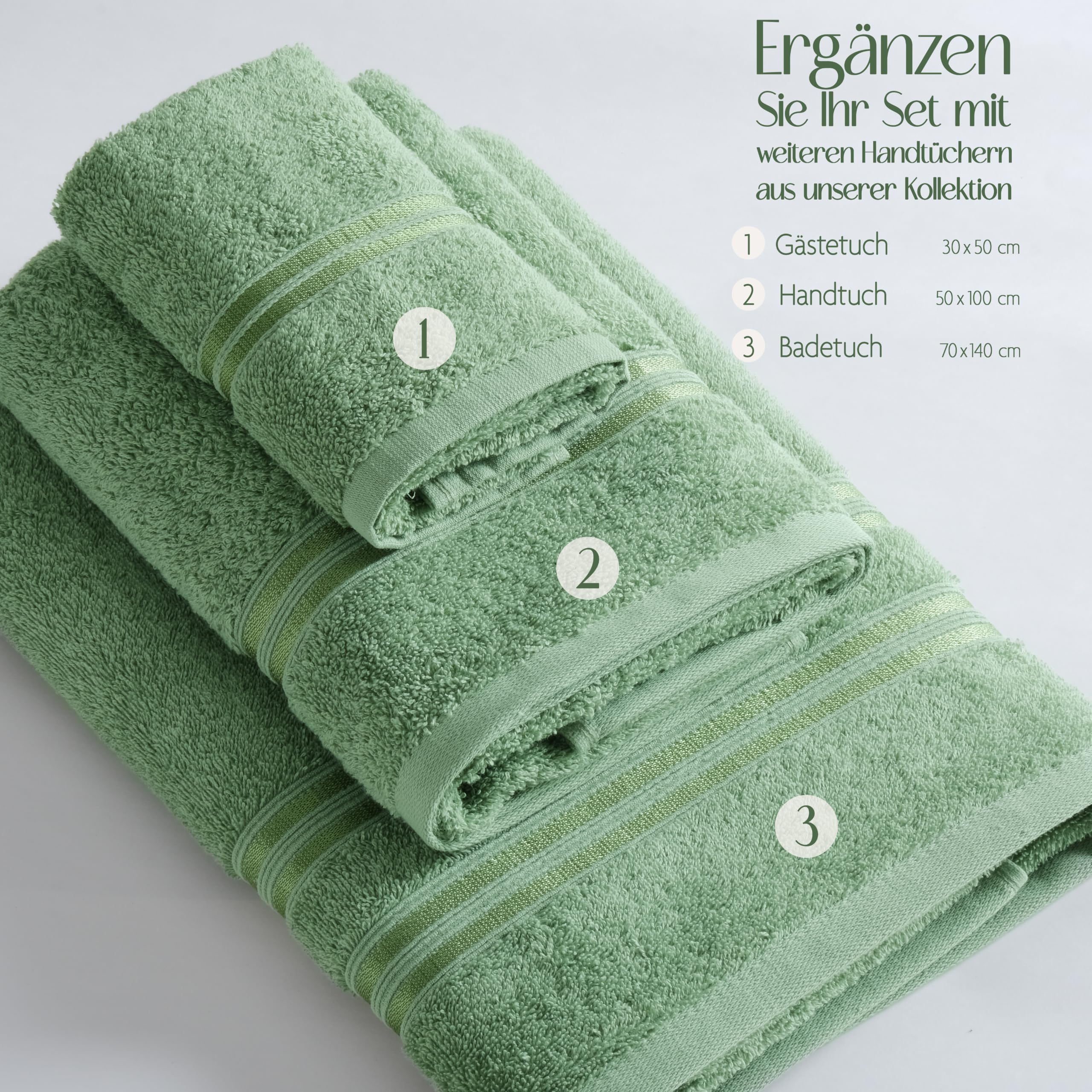Hammetex Gästehandtücher 5er Set 30x50 cm – Bild 5
