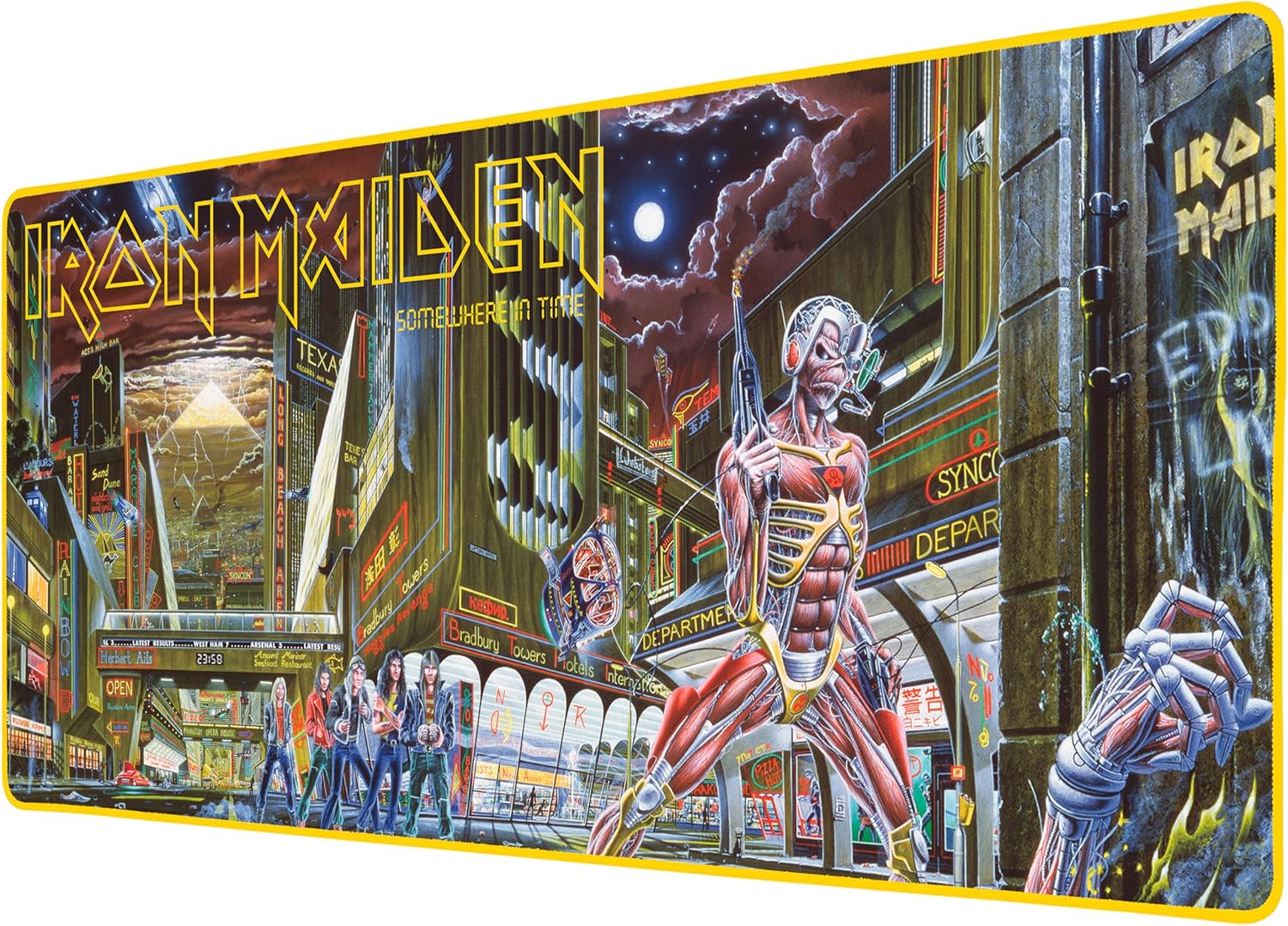 SUBSONIC - Iron Maiden XXL Mouse Pad 90 x 40 cm - Desk Pad with Non-Slip Base, Gaming Mouse Pad - Officially Licensed