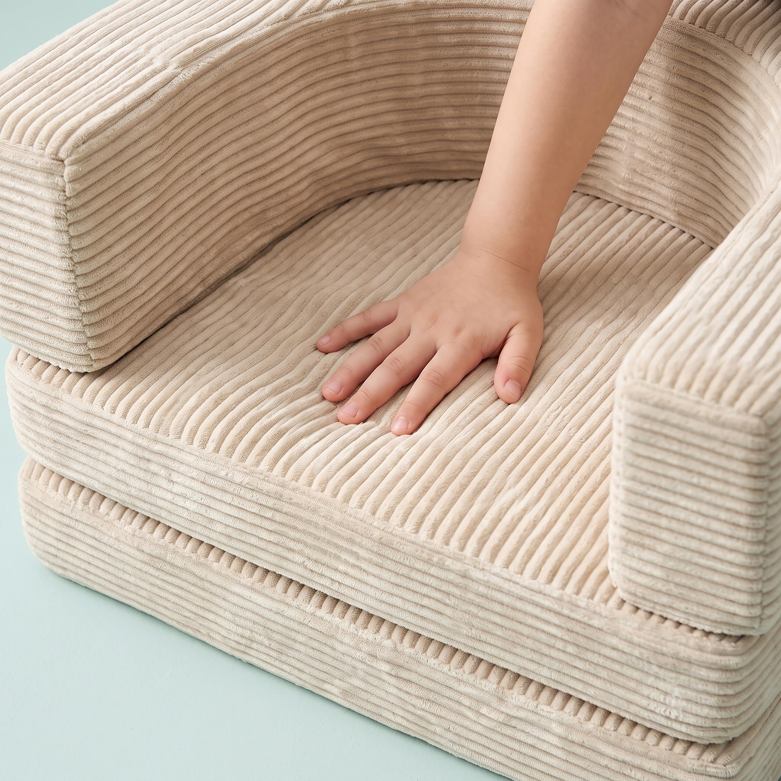 Relaxdays modułowa sofa dla dzieci, 10 el., miękkie klocki, beżowa