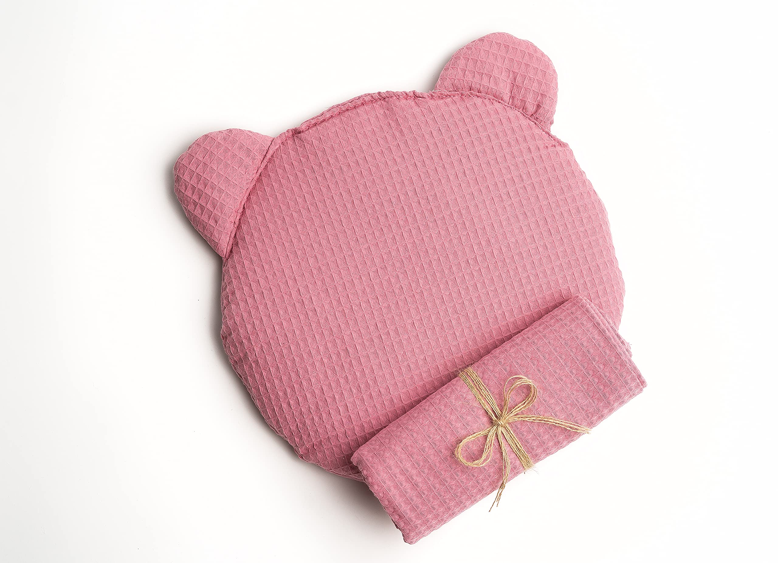 Couverture bébé en coton rose foncé pour apaiser le sommeil des nourrissons