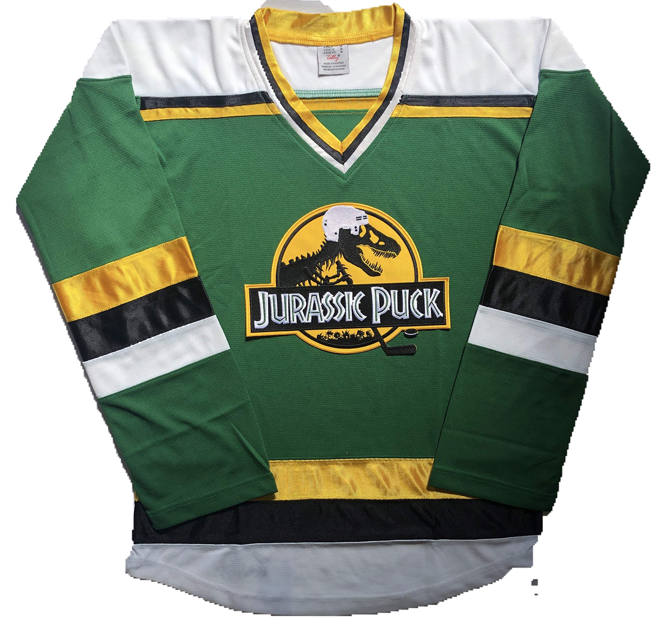 Jurassic Puck Jerseys - Pro Jerseys Ready to Customize with Names and Numbers (Green, Adult XL)