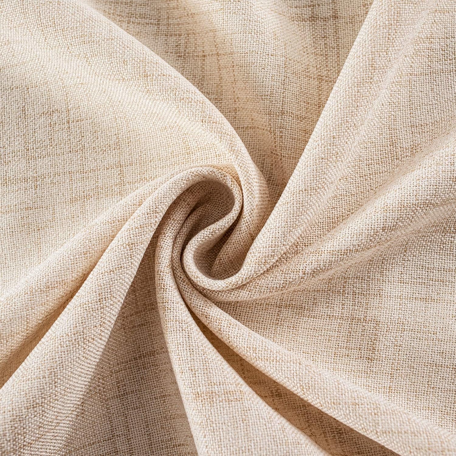 DriftAway Pinch Pleat Linen Textured Semi Sheer Solid Farmhouse and Modern Rustic Linen Curtains High Ceiling Extra Long Drapes for Living Room 15 ft Length 1 Panels W52 x L180 Inches Long Beige