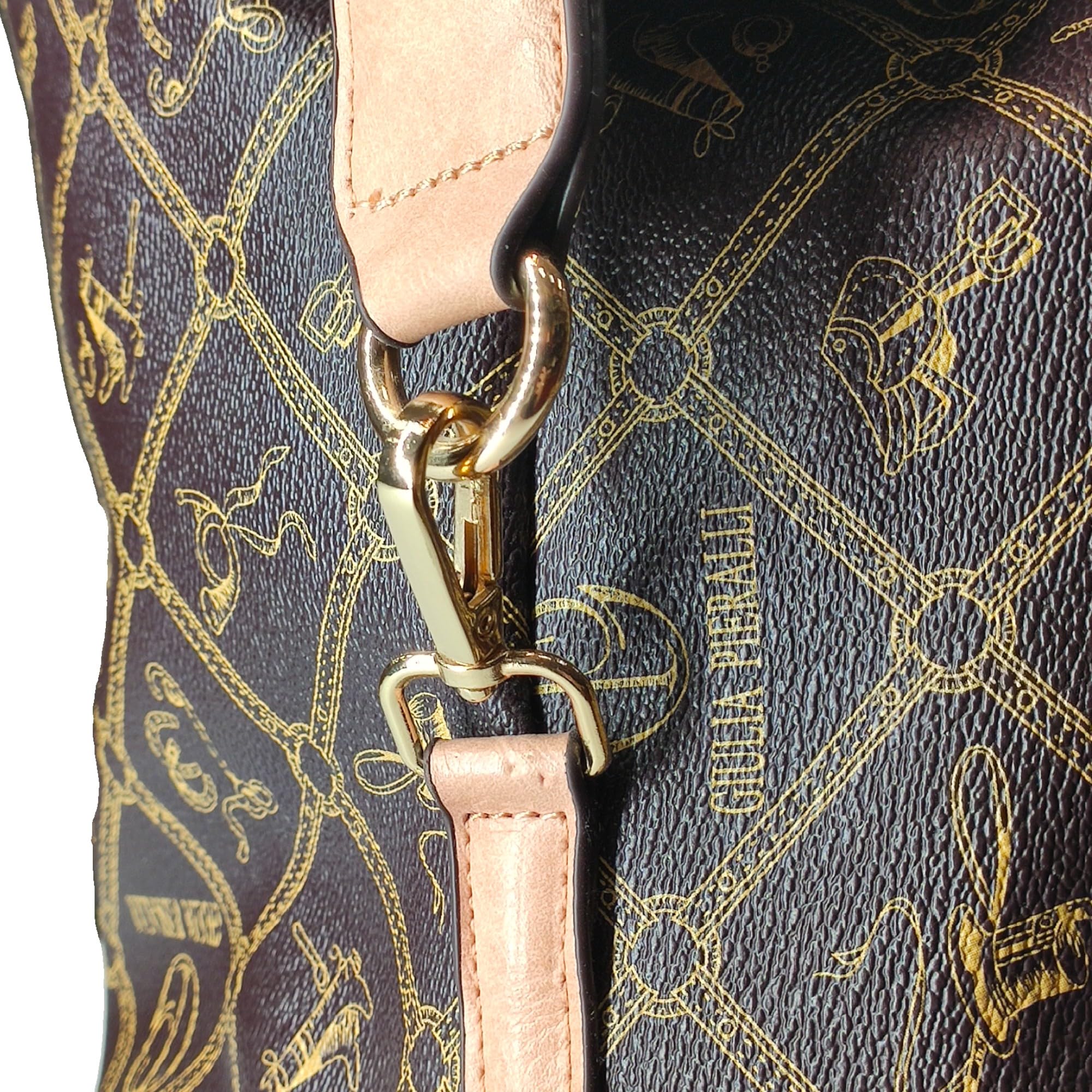 XXL Reisetasche Damen Herren Groß Weekender Sporttasche Handgepäck Braun Beige Kunstleder Vintage Schultertasche Weekendtasche (Caffe-Crema (Braun-Beige))