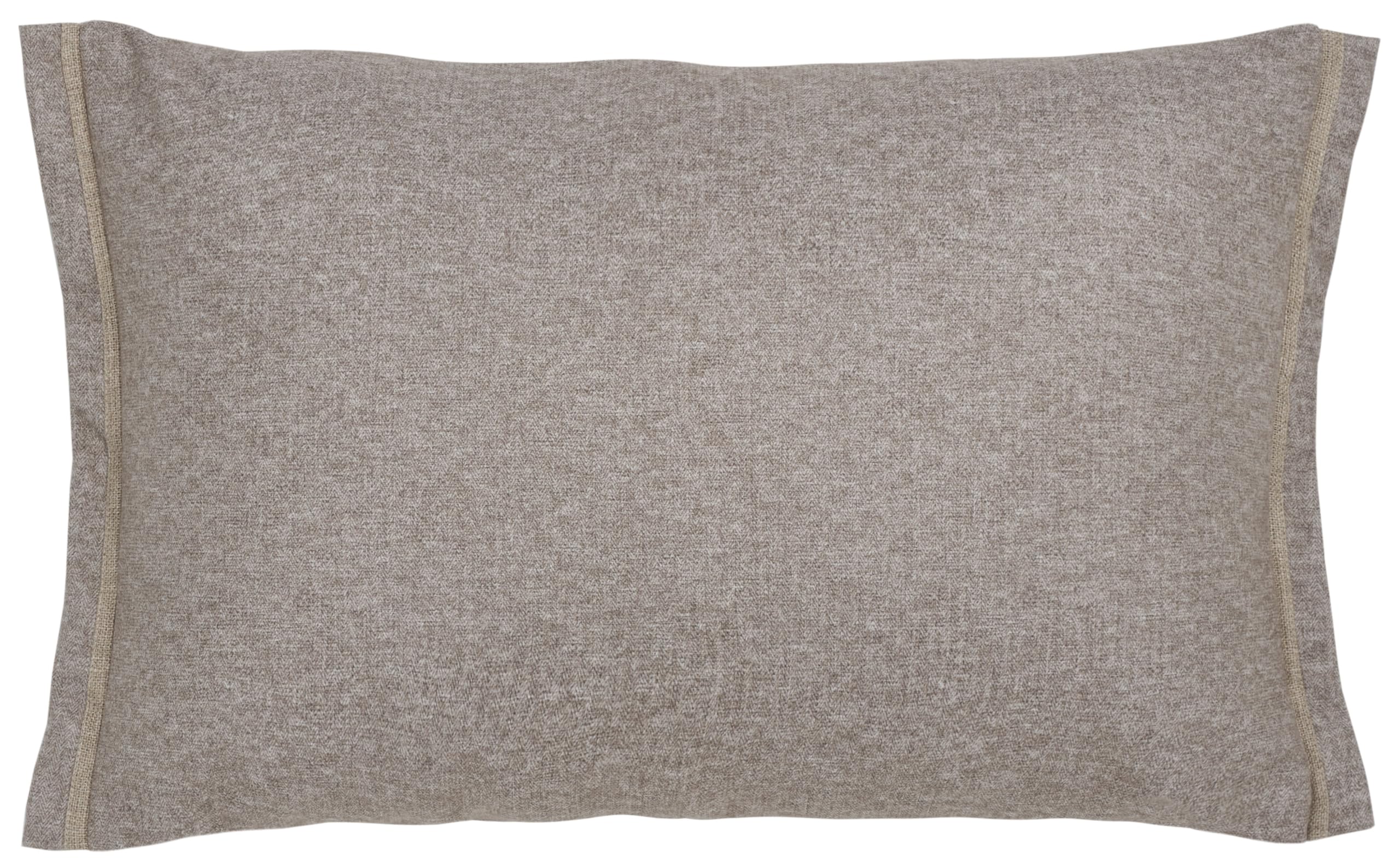 SAFAVIEH Home Collection - Pyper 15" x 23" Lumbar Pillow with Insert, Taupe Poly Boucle & Linen Decorative Accent Cushion (PLS9004C-1523)-image-7