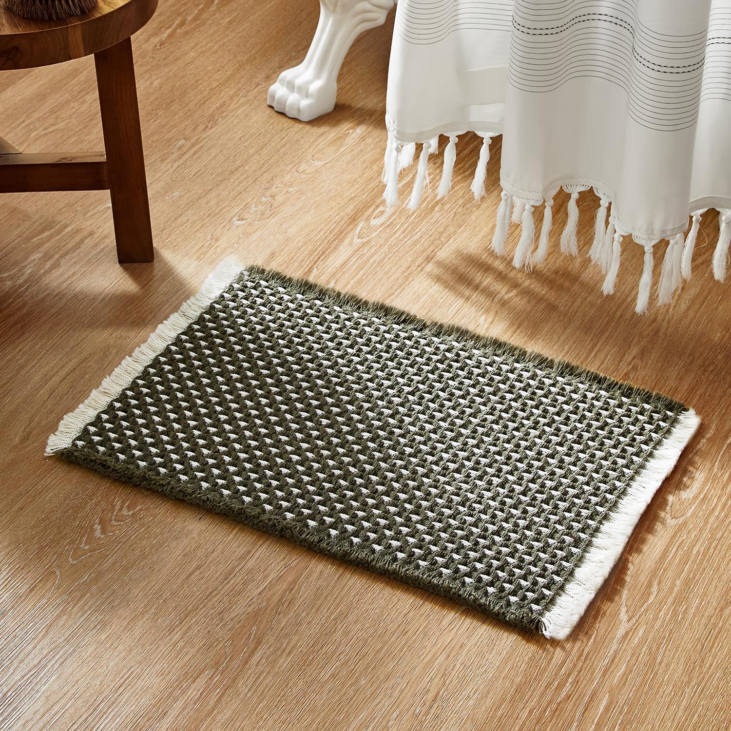 Amazon.com: TYUU Boho Bathroom Rugs, Super Absorbent Non Slip Waffle ...