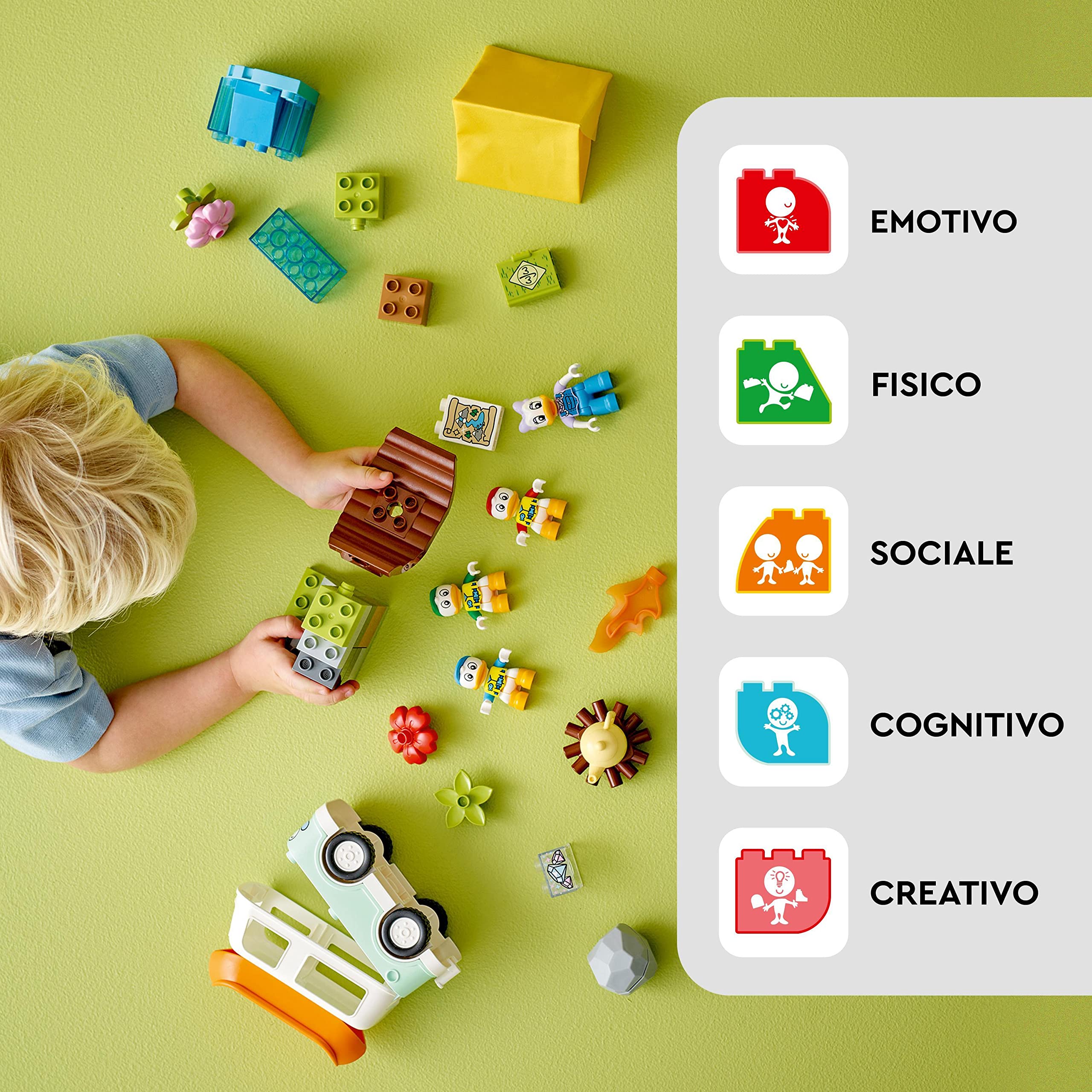 LEGO DUPLO Disney Topolino e i Suoi Amici Avventura in Campeggio, Set con Camper Giocattolo, Canoa e Figura di Paperina, Giochi per Bambini e Bambine da 2 Anni in su, Idea Regalo di Compleanno 10997
